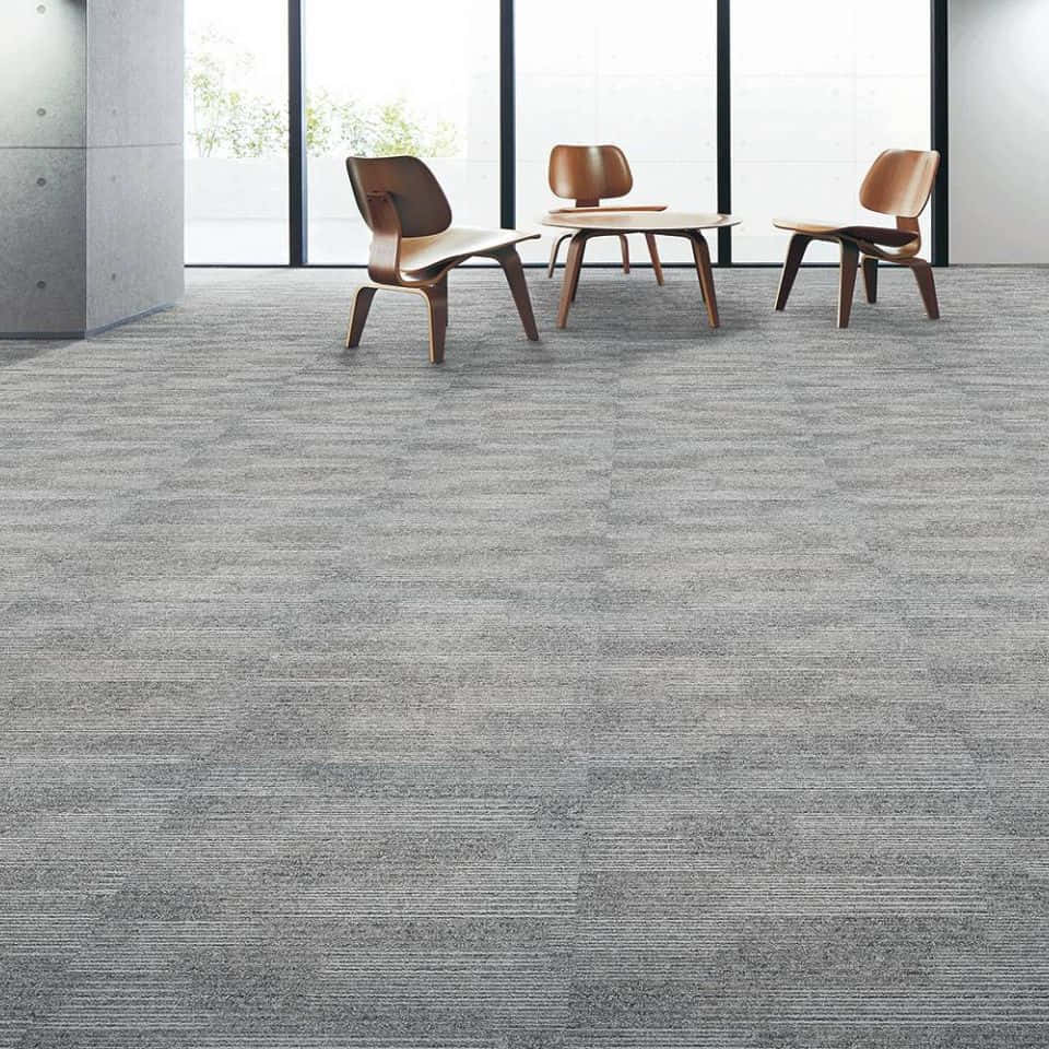 modern office carpet tiles, textured gray carpet, large windows, SD Desktop Wallpaper