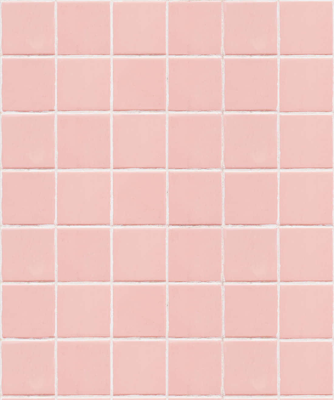 soft pink square tiles, white grout, neat grid pattern, HD Phone Wallpaper