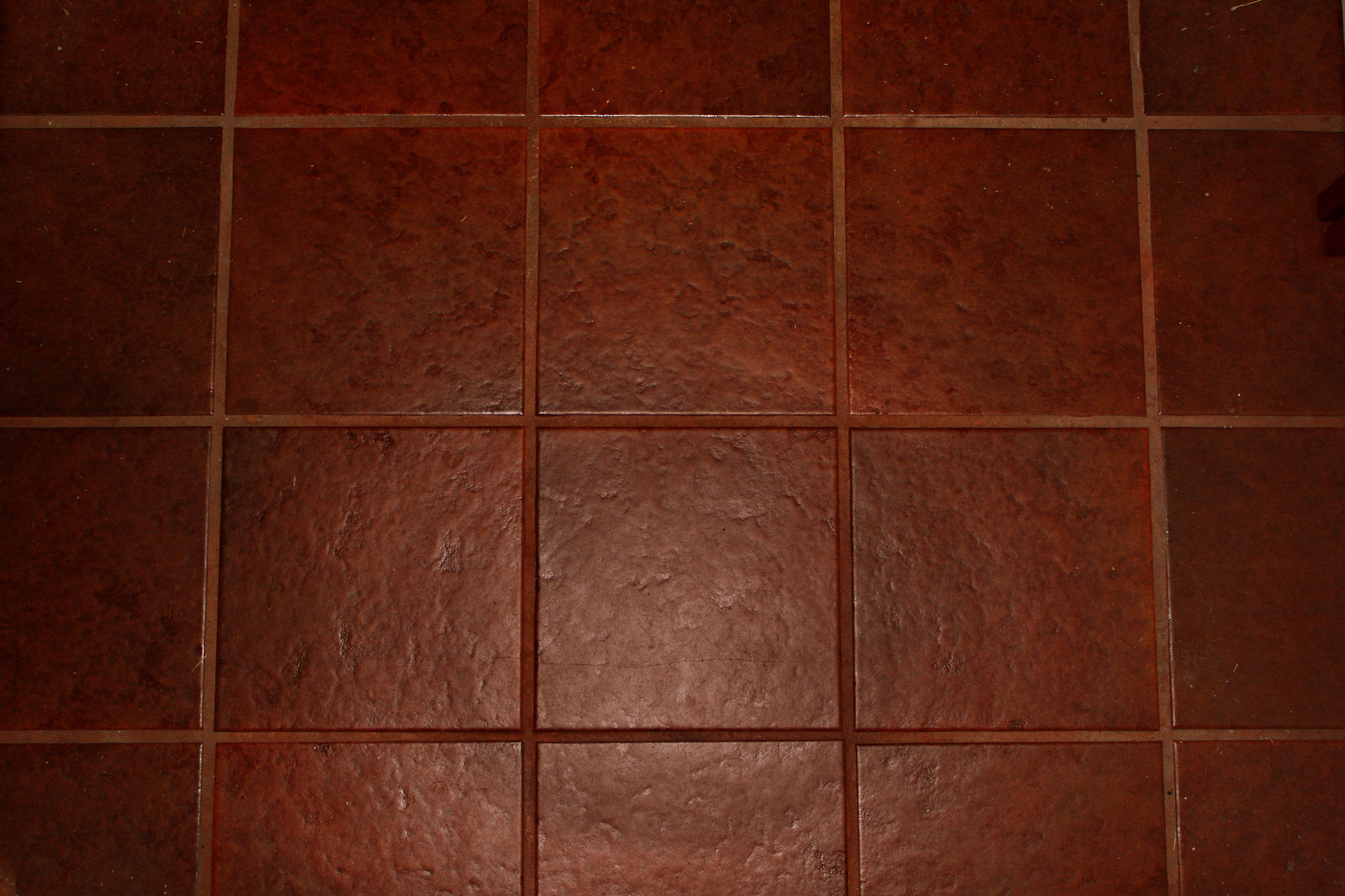 dark red-brown floor tiles, rustic brown ceramic tiles, textured surfaces, 4K Desktop Wallpaper