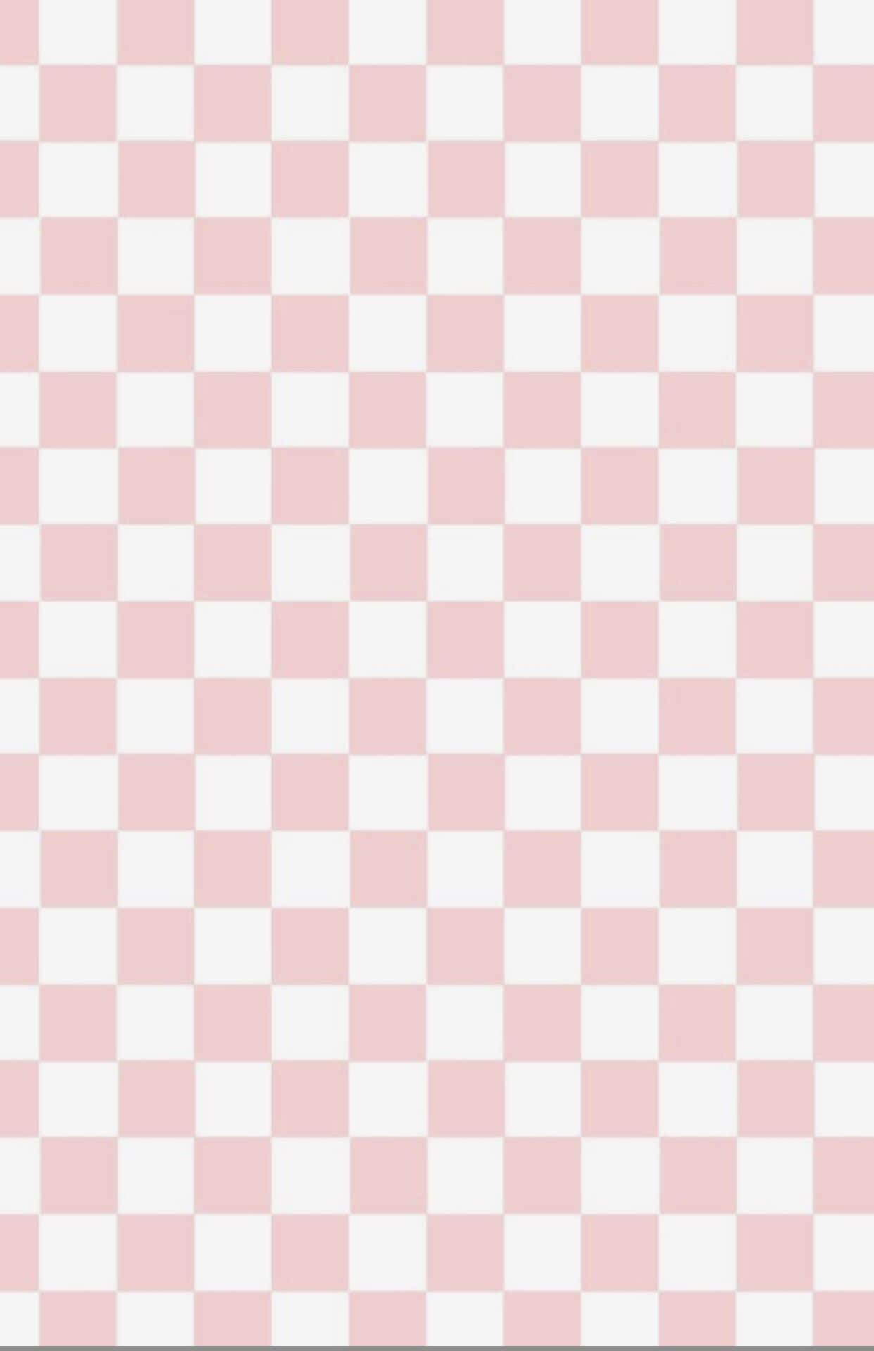 pink and white checkerboard pattern, soft pastel tones, seamless, Full HD Phone Wallpaper