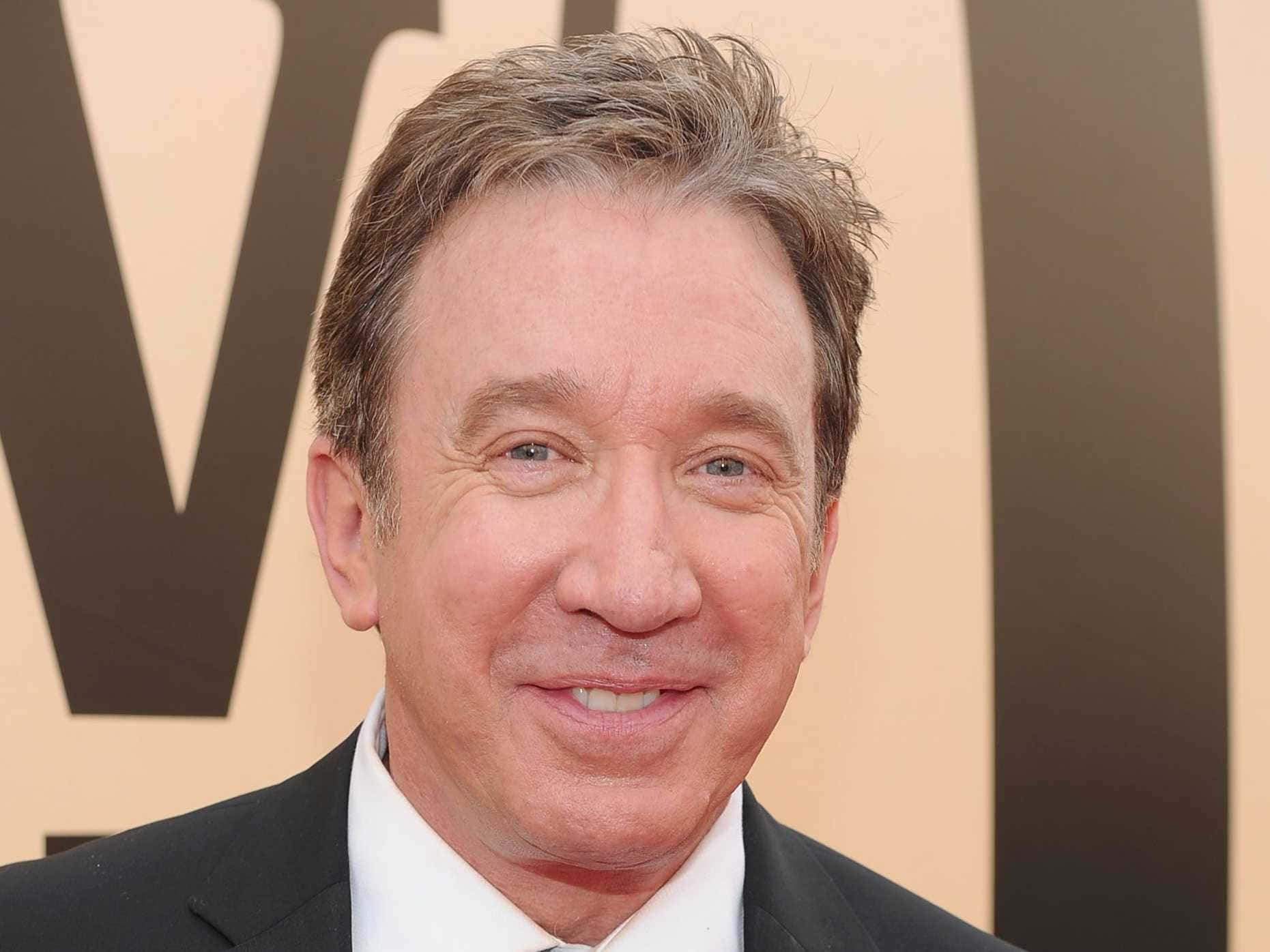 Tim Allen, black suit, white shirt, HD Desktop Wallpaper