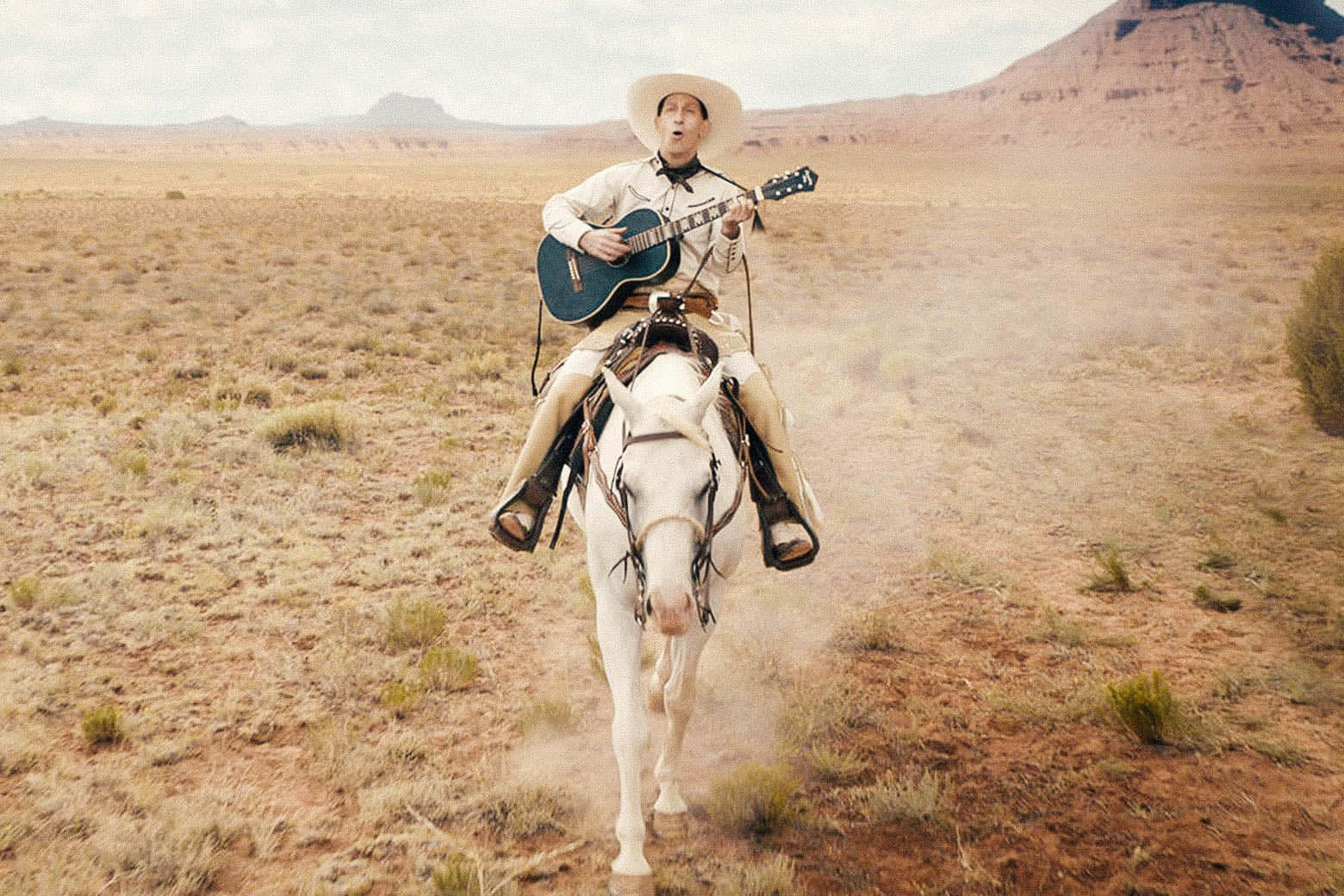 Tim Blake Nelson, white hat, white horse, HD Desktop Wallpaper