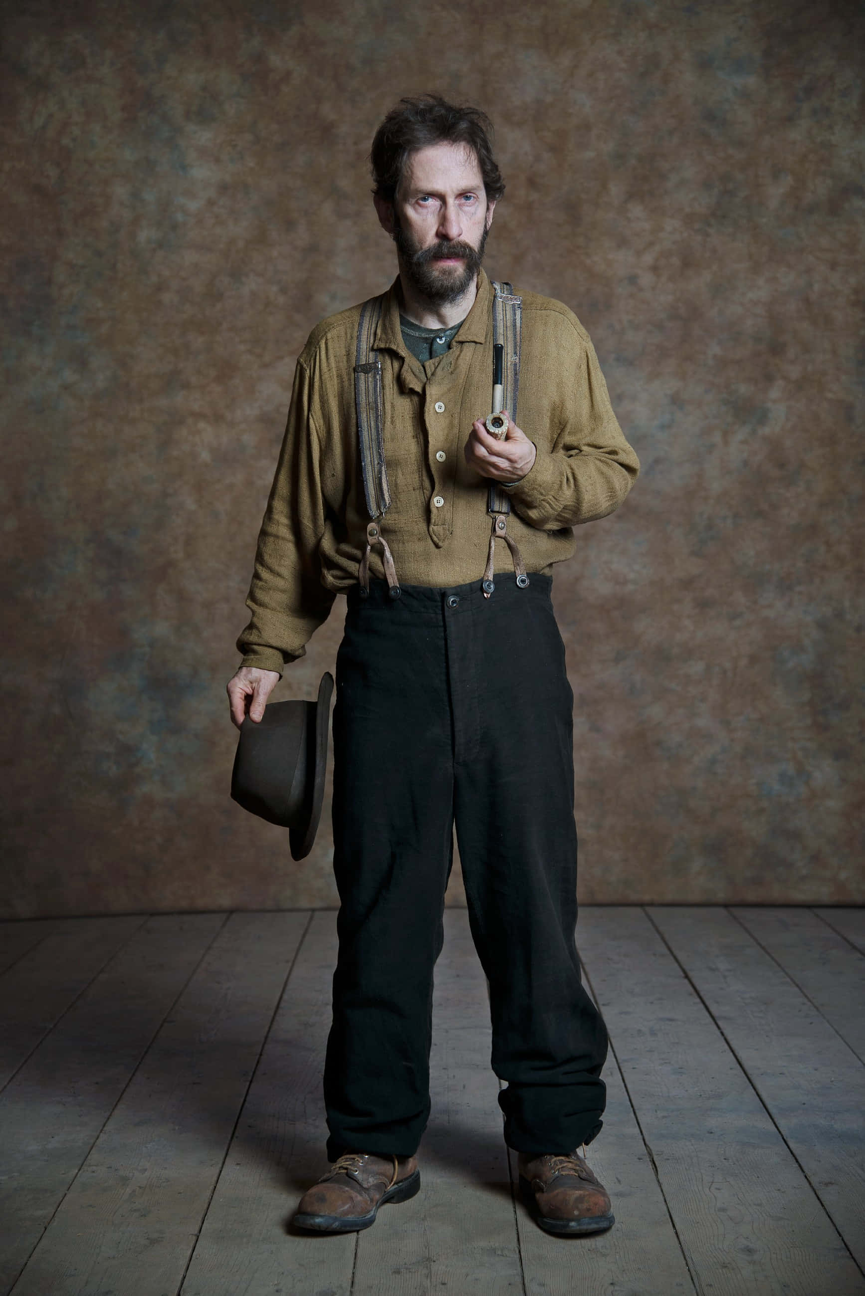 Tim Blake Nelson, bearded man, vintage attire, 2K Phone Wallpaper