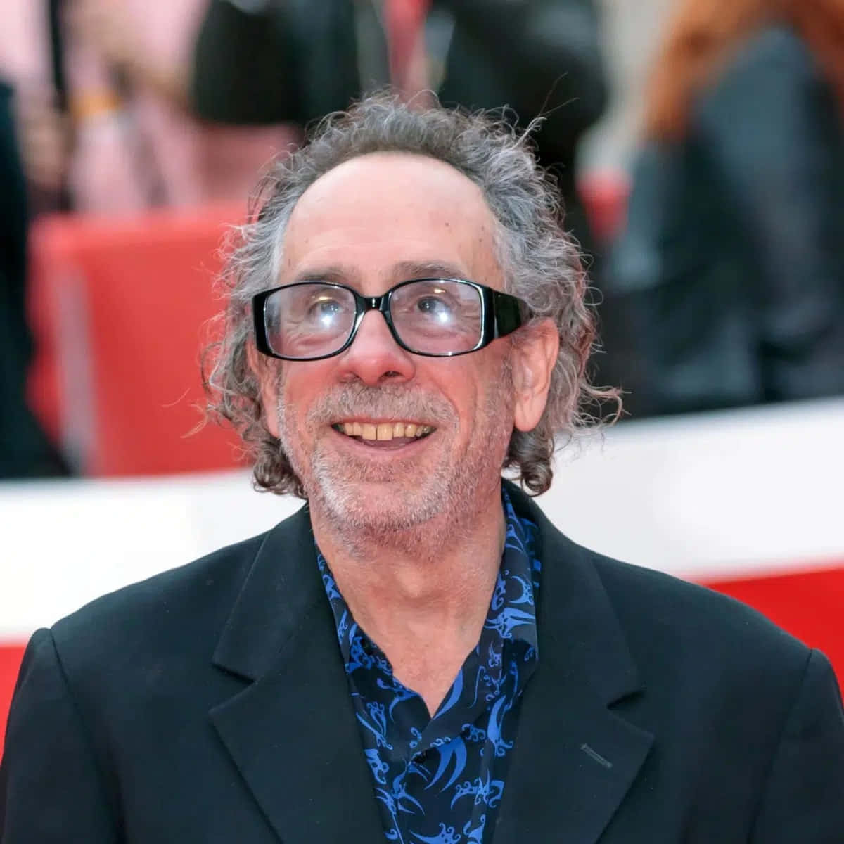 Tim Burton, black blazer, blue patterned shirt, SD Desktop Wallpaper