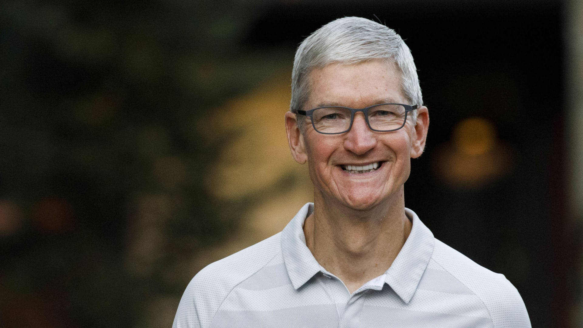 Tim Cook, light gray polo shirt, gray hair, Full HD Desktop Wallpaper