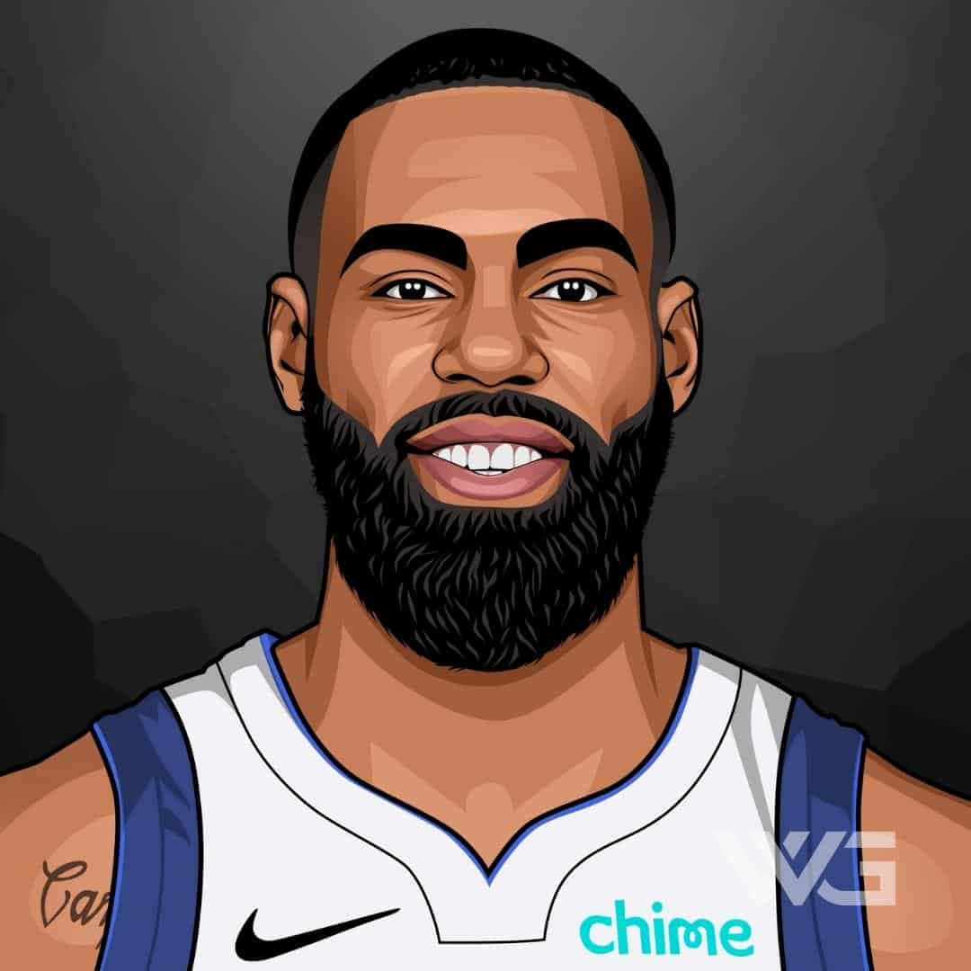 Tim Hardaway Jr, white and blue jersey, chime logo, SD Desktop Wallpaper
