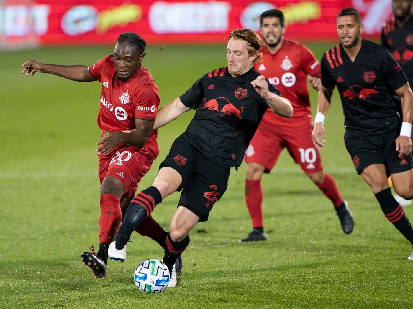 Tim Parker, MLS Veteran, red and black kits, HD Desktop Wallpaper