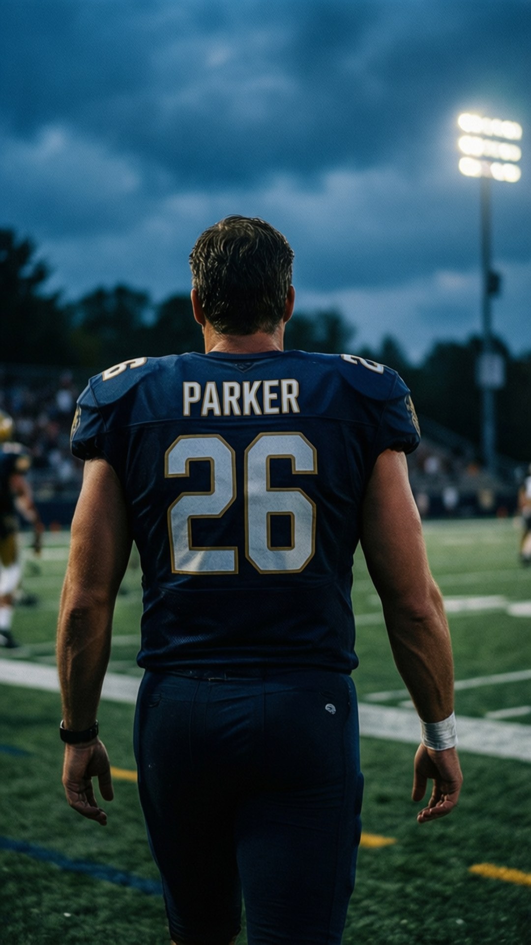 Tim Parker, number 26, back view, Full HD Phone Wallpaper