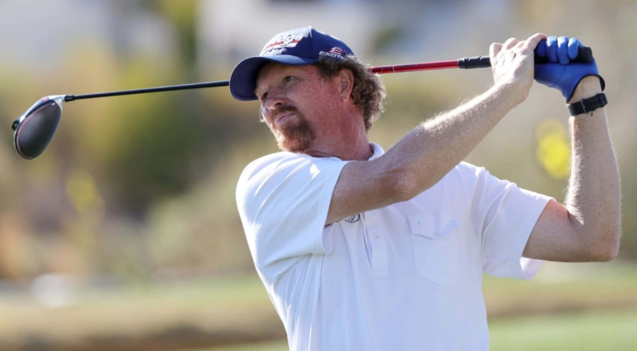 Tim Petrovic, golfer, mid-swing, Full HD Desktop Wallpaper