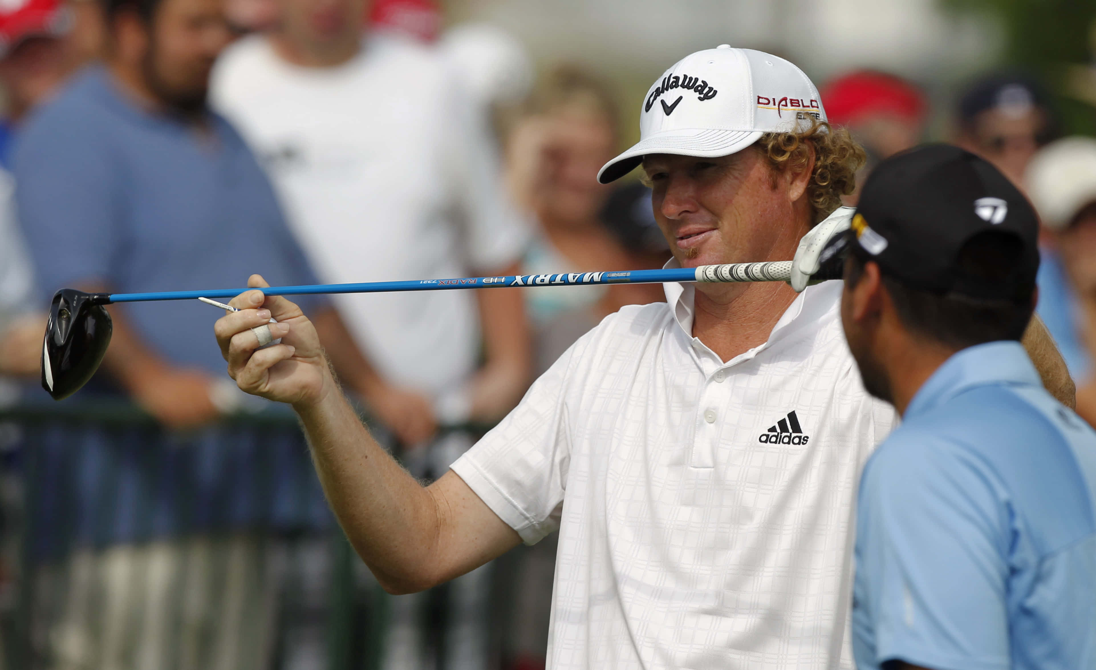 Tim Petrovic, blue club, mid-swing, 4K Desktop Wallpaper