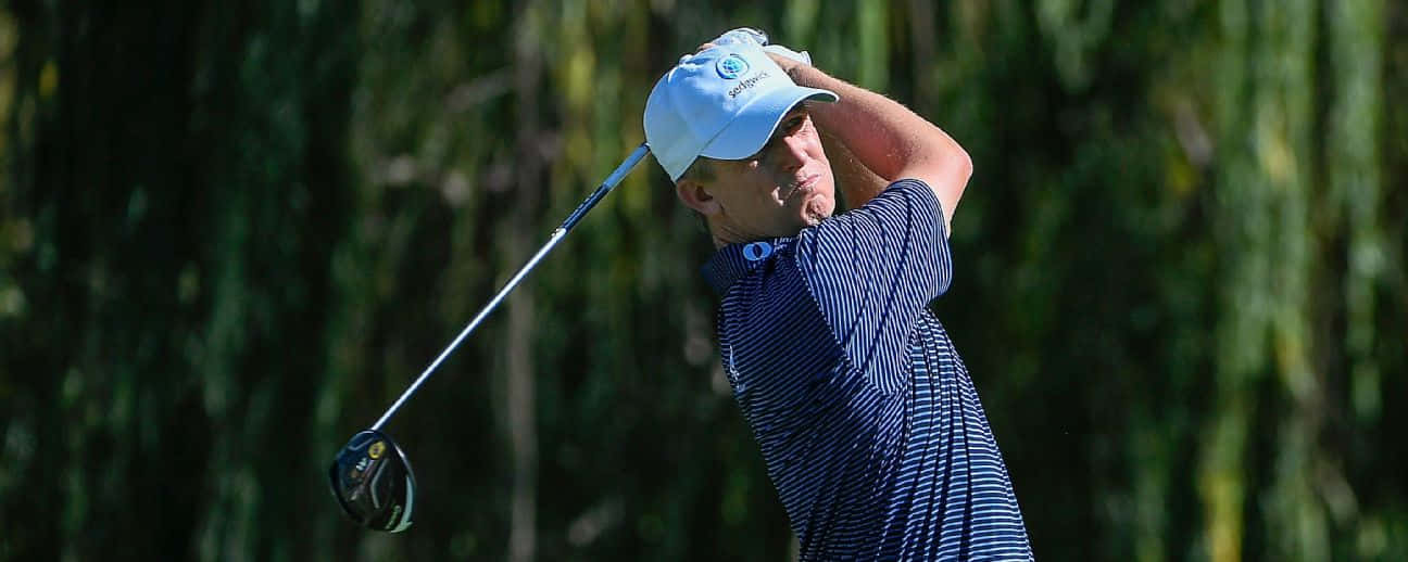 Tim Petrovic, blue striped shirt, white cap, HD Desktop Wallpaper