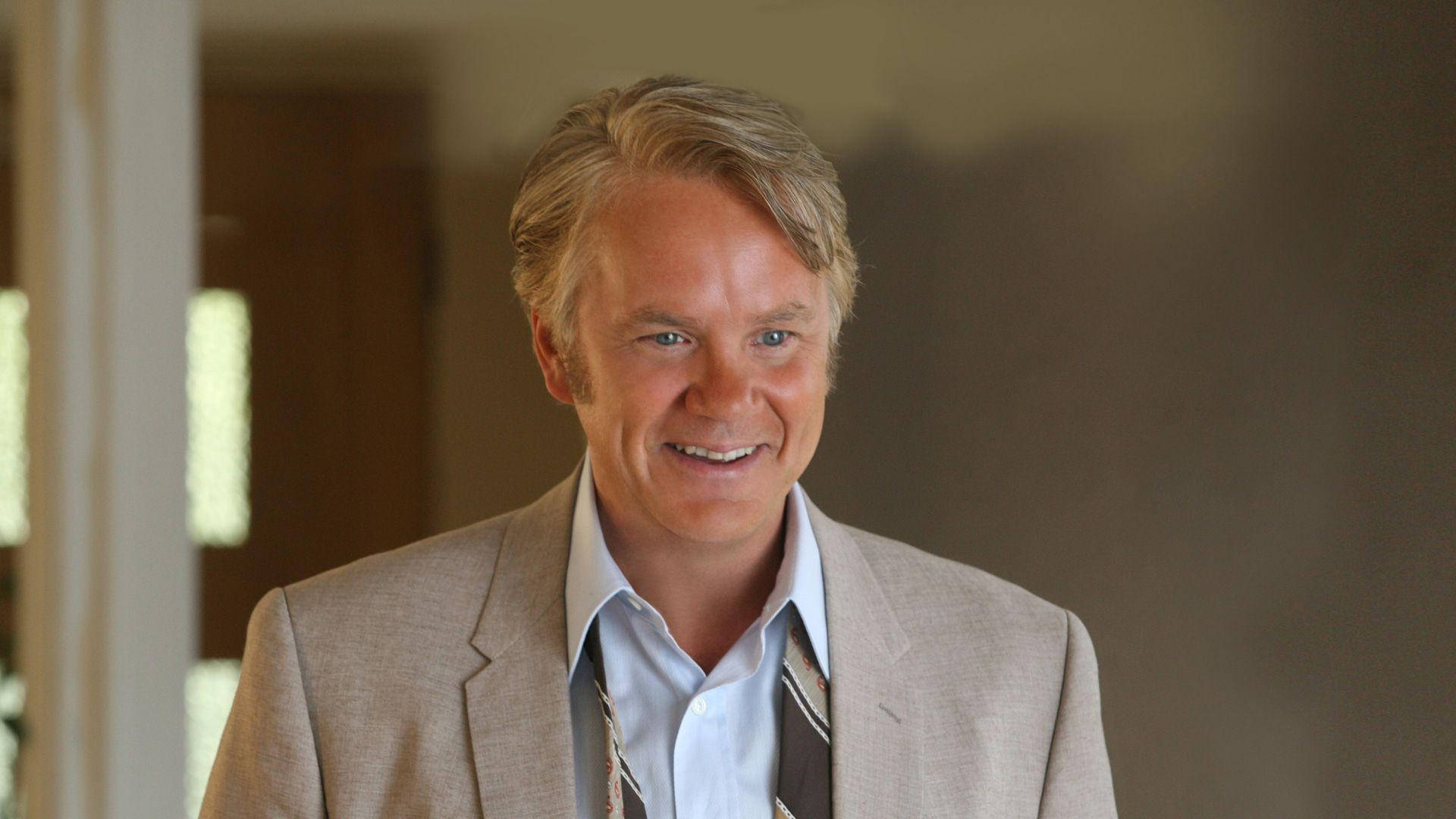 Tim Robbins, beige suit, patterned tie, Full HD Desktop Wallpaper