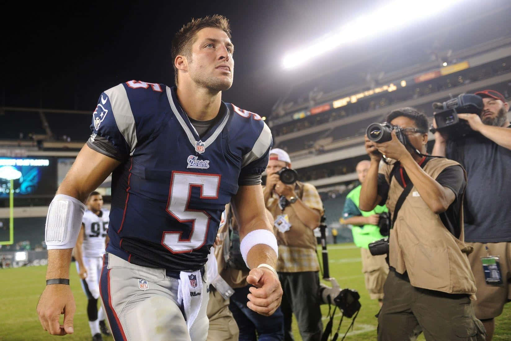 Tim Tebow, navy blue jersey, number 5, HD Desktop Wallpaper