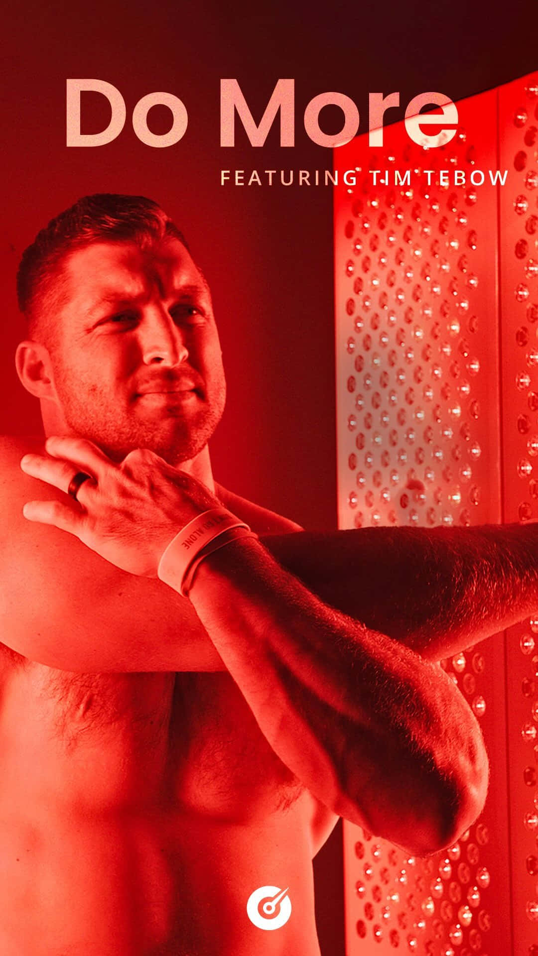 Tim Tebow, red-lit studio, muscular man, Full HD Phone Wallpaper