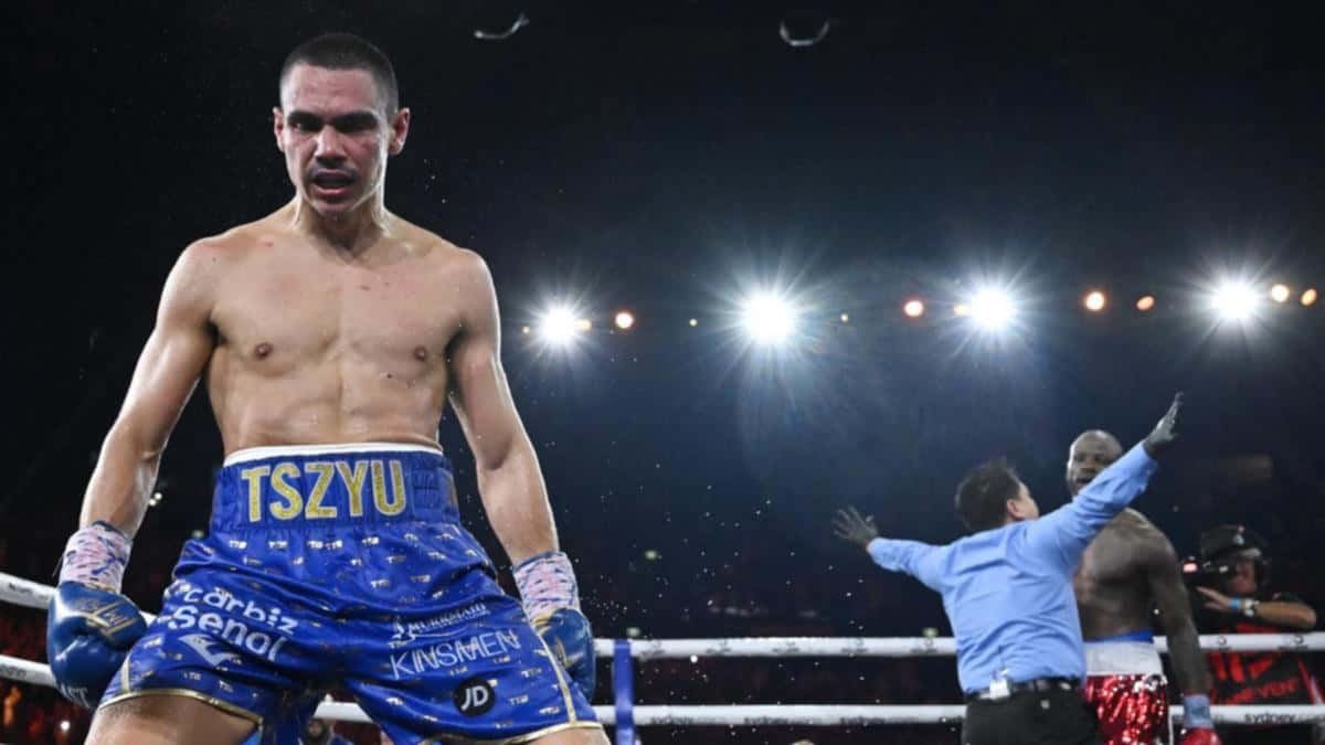 Tim Tszyu, boxing ring, referee, SD Desktop Wallpaper