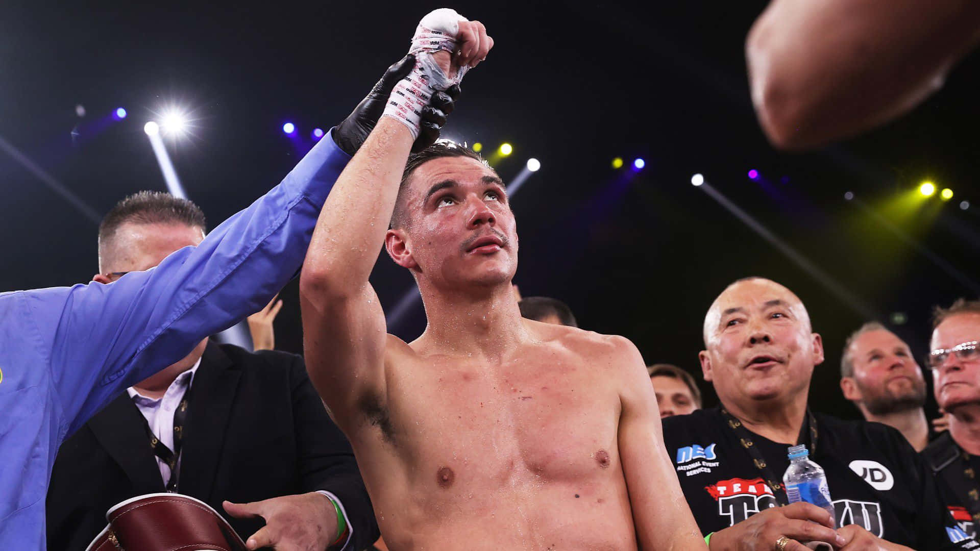 Tim Tszyu, boxing ring, referee, Full HD Desktop Wallpaper