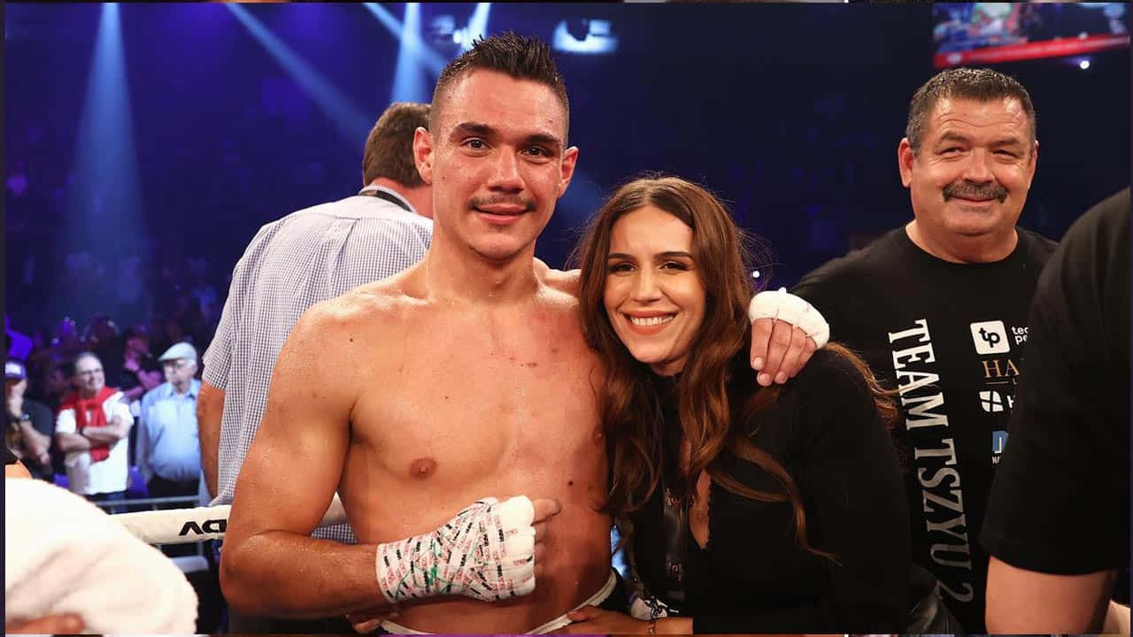 Tim Tszyu, boxing match, wrapped hands, HD Desktop Wallpaper