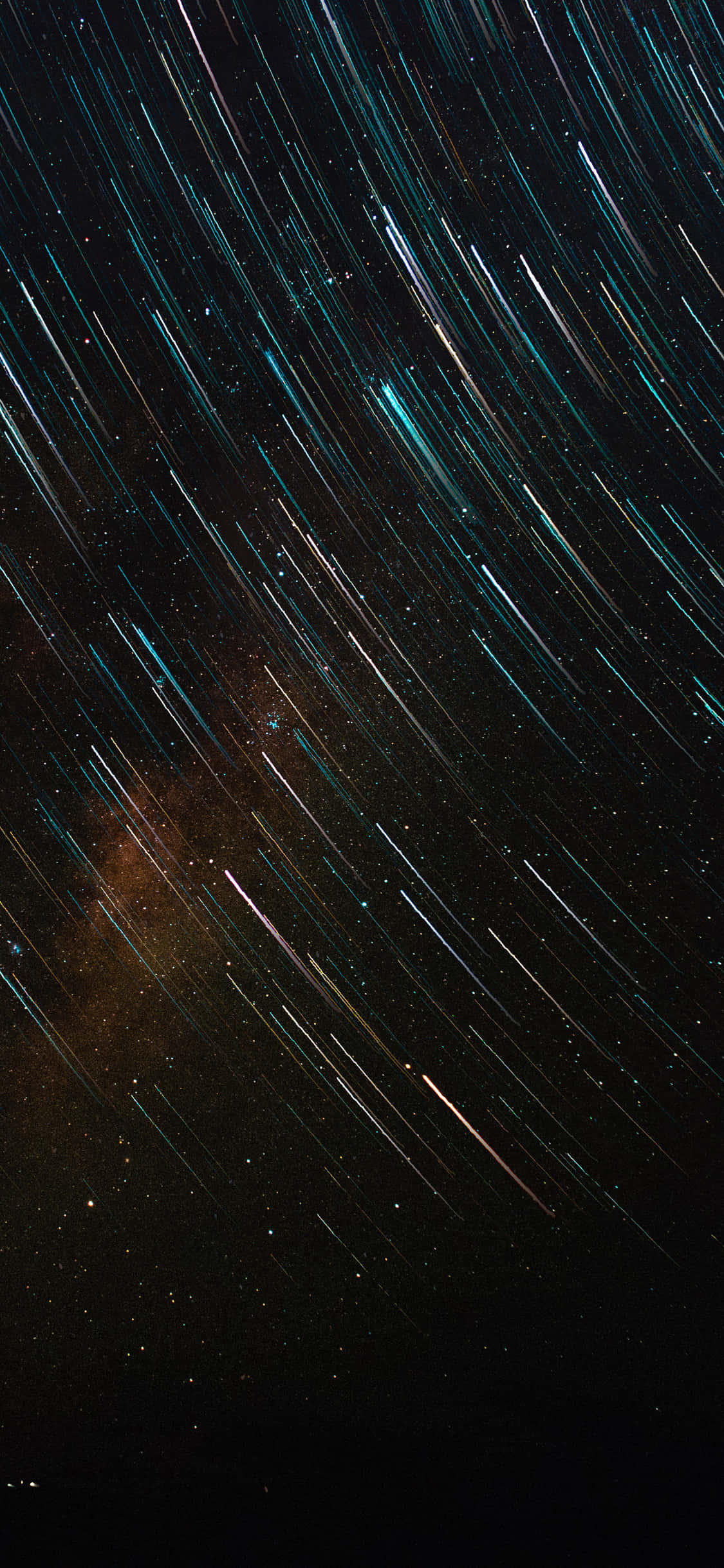 turquoise, gold starlight, deep black sky, Full HD Phone Wallpaper