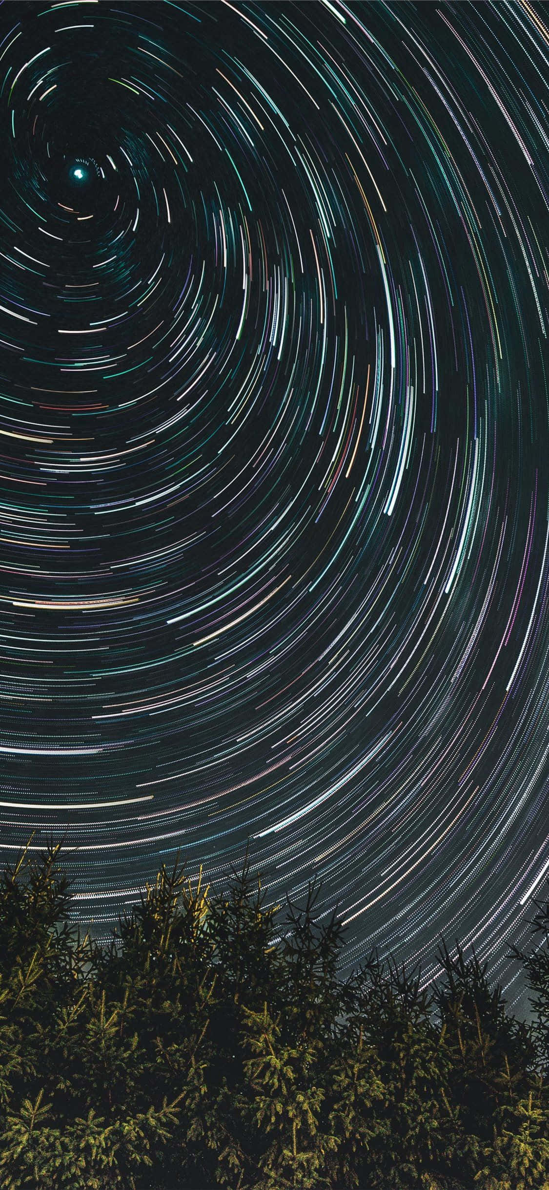 time lapse, star trails, dark night sky, Full HD Phone Wallpaper
