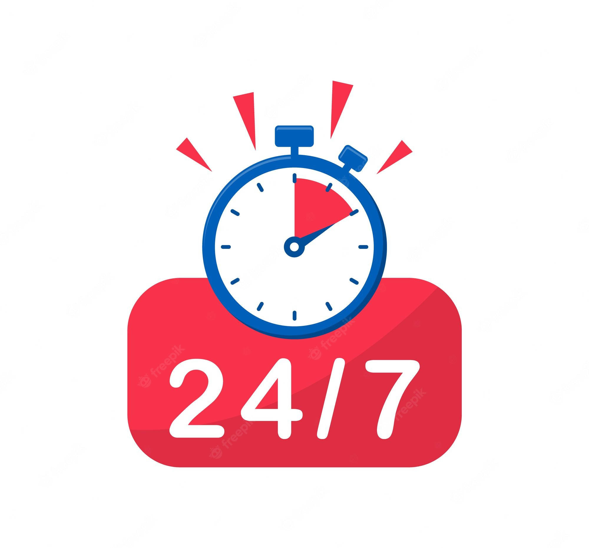 blue stopwatch, red accent, red burst marks, Full HD Desktop Wallpaper