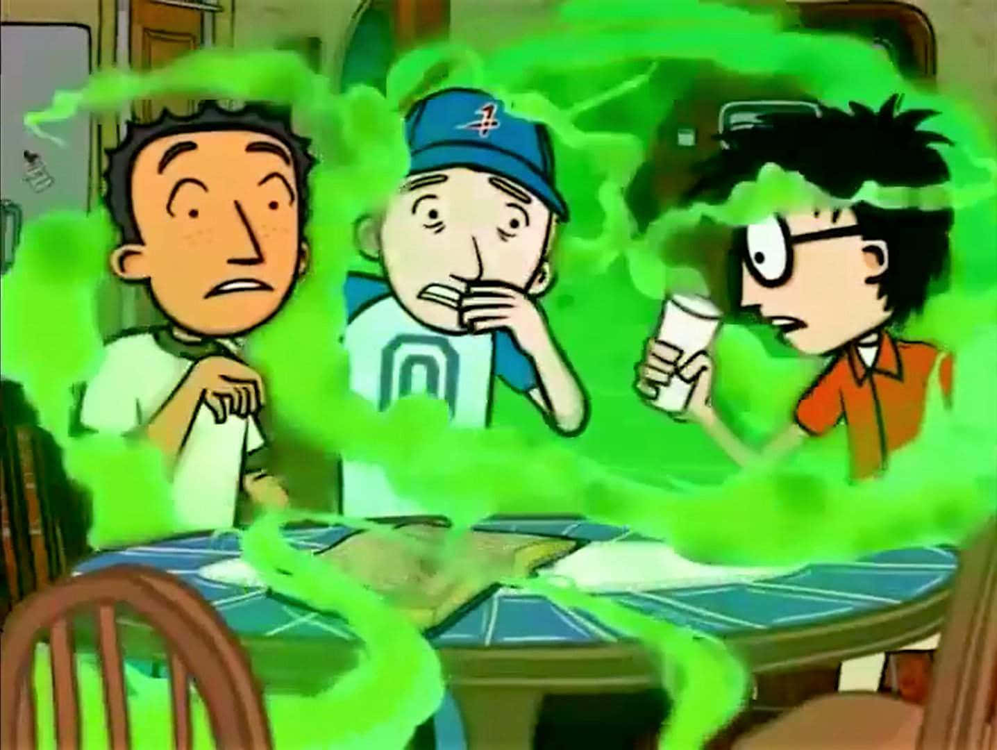 Time Warp Trio, kitchen table, swirling green smoke, HD Desktop Wallpaper