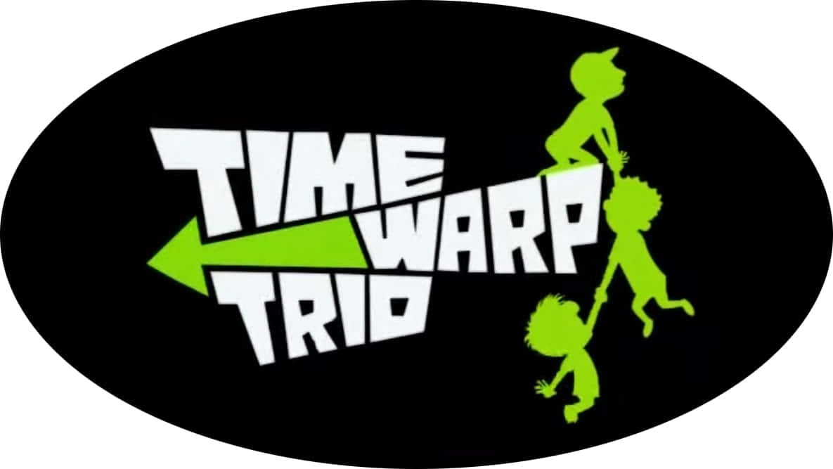 Time Warp Trio, lime-green, black oval background, SD Desktop Wallpaper