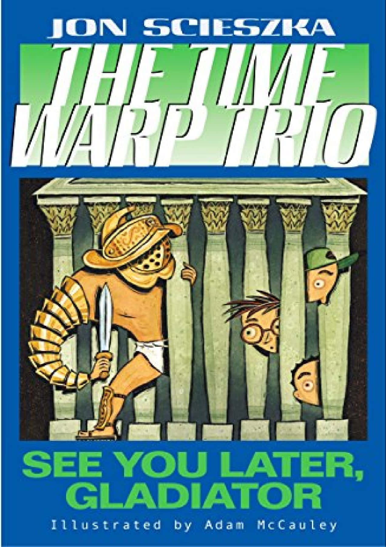 Time Warp Trio, ancient columns, cartoon gladiator, HD Phone Wallpaper