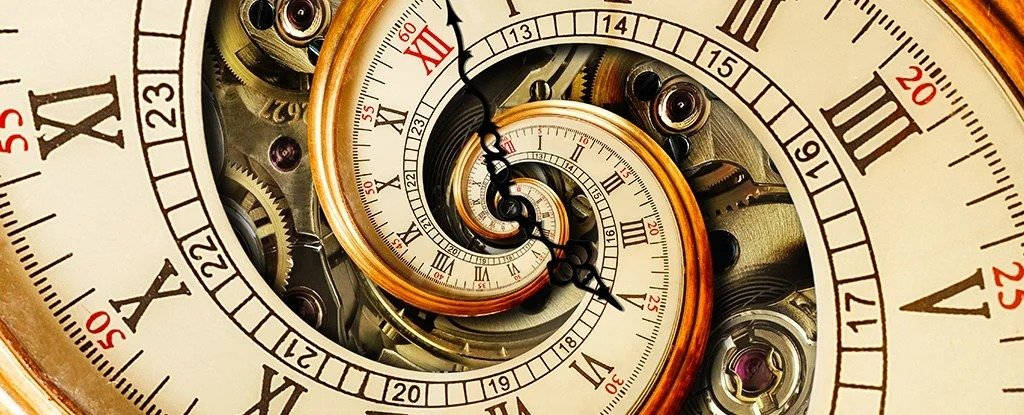 spiraling clock face, Roman numerals, exposed gears, SD Desktop Wallpaper