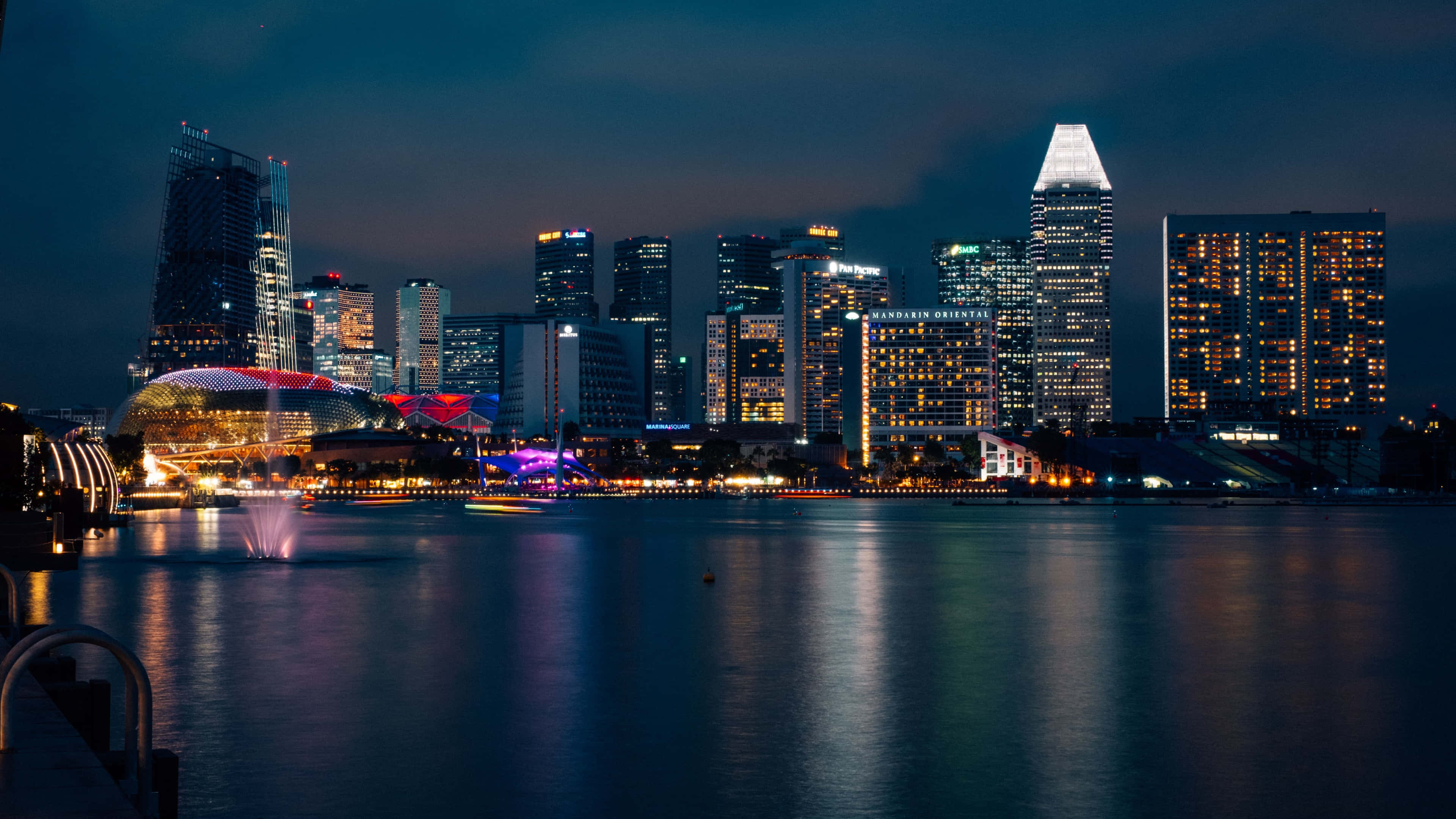Times Square, nighttime cityscape, illuminated skyscrapers, 4K Desktop Wallpaper