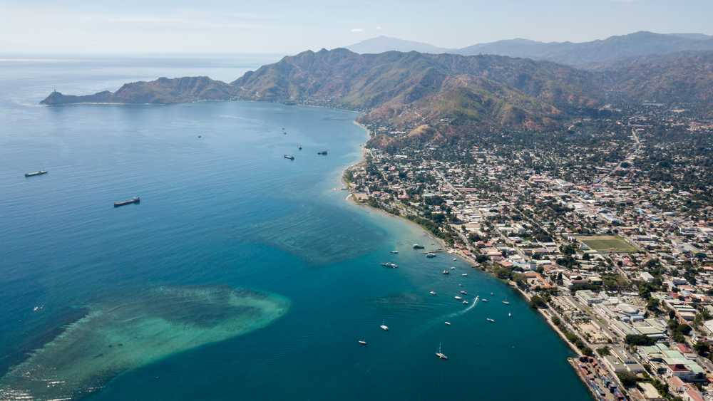 Timor Leste, coastal town, turquoise waters, SD Desktop Wallpaper