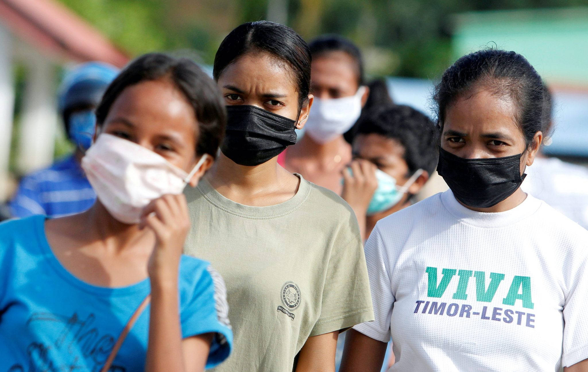 Timor Leste, face masks, outdoors, Full HD Desktop Wallpaper