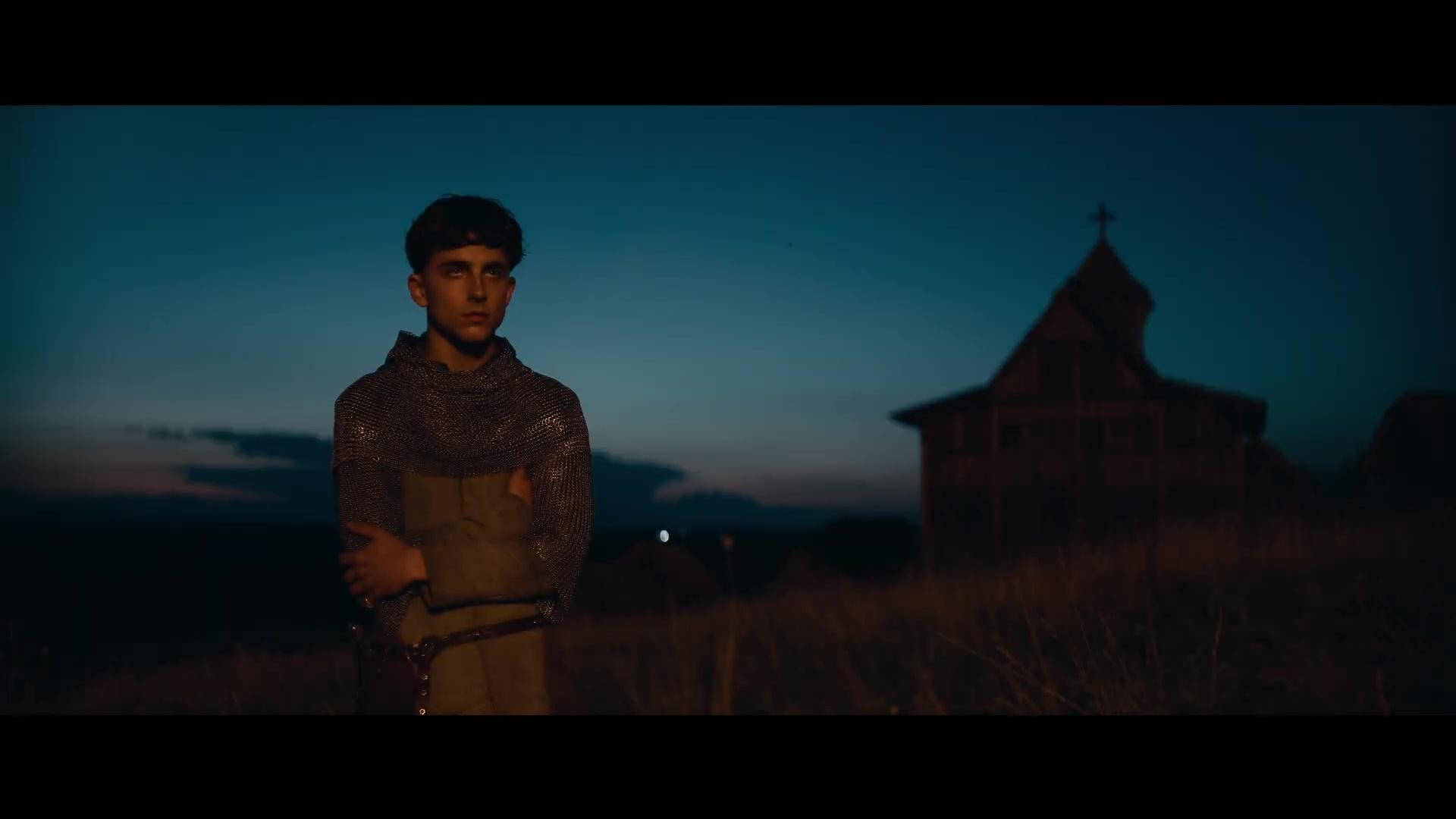 Timothée Chalamet, chainmail armor, twilight, Full HD Desktop Wallpaper