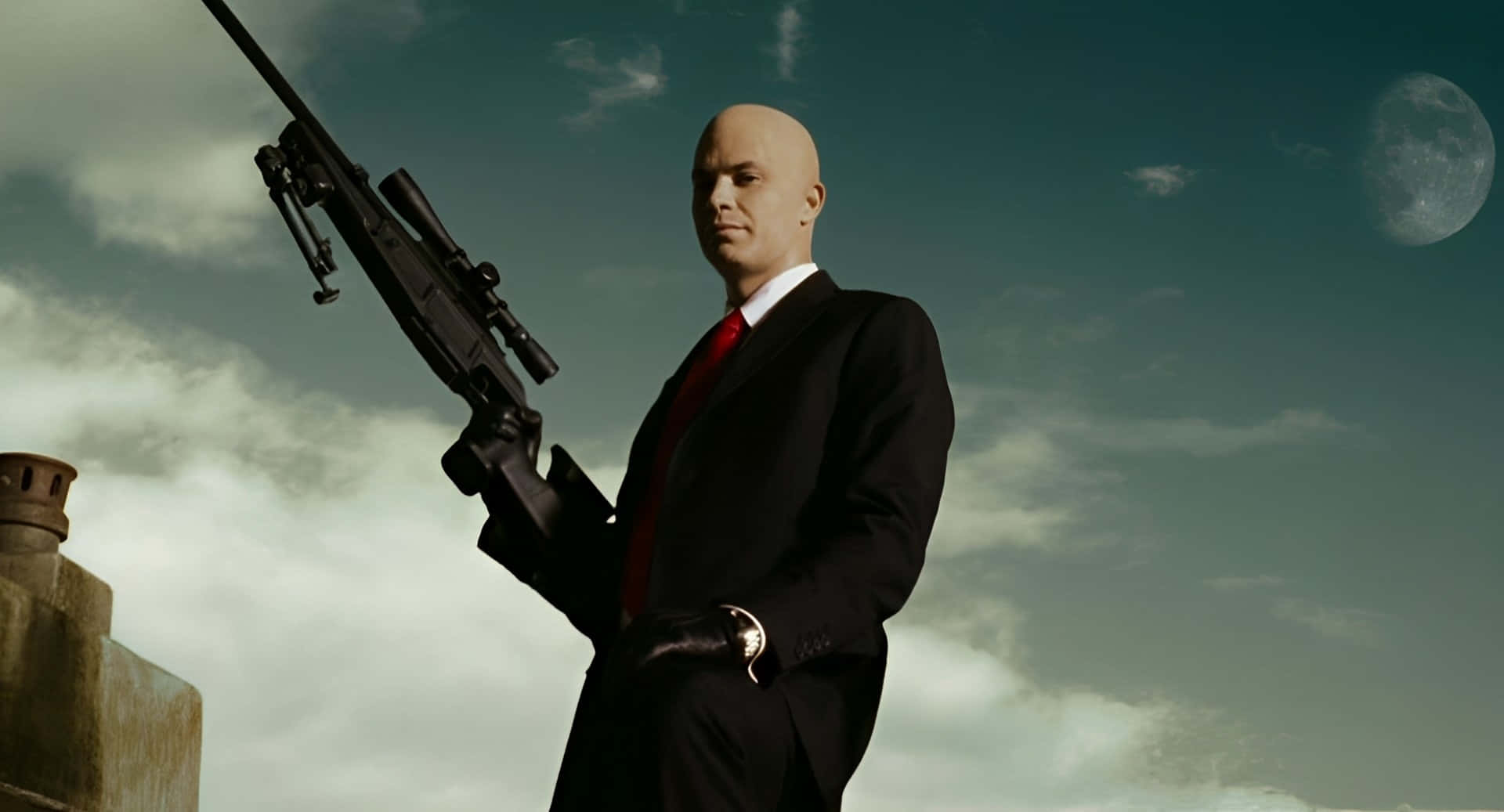 Timothy Olyphant, black suit, red tie, Full HD Desktop Wallpaper