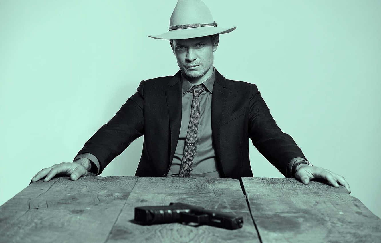 Timothy Olyphant, fedora, suit, HD Desktop Wallpaper