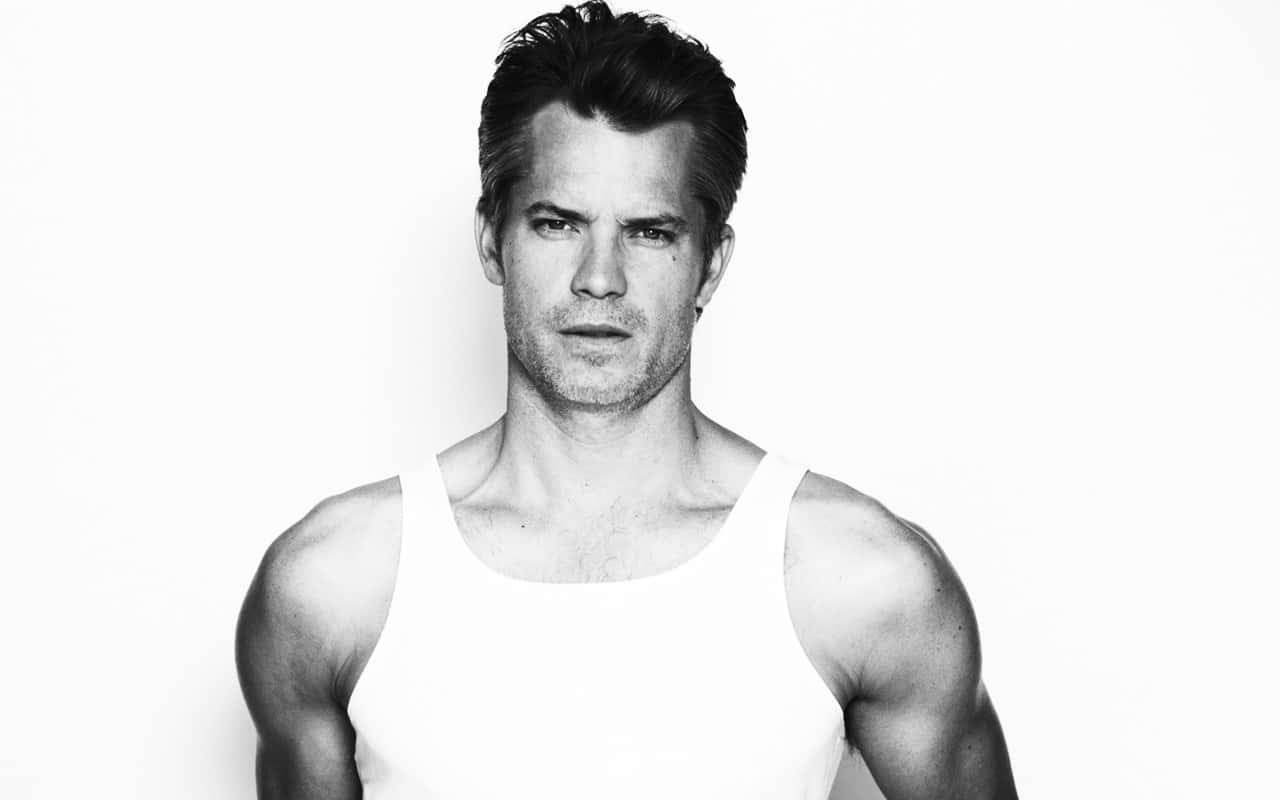 Timothy Olyphant, white tank top, stark white background, HD Desktop Wallpaper