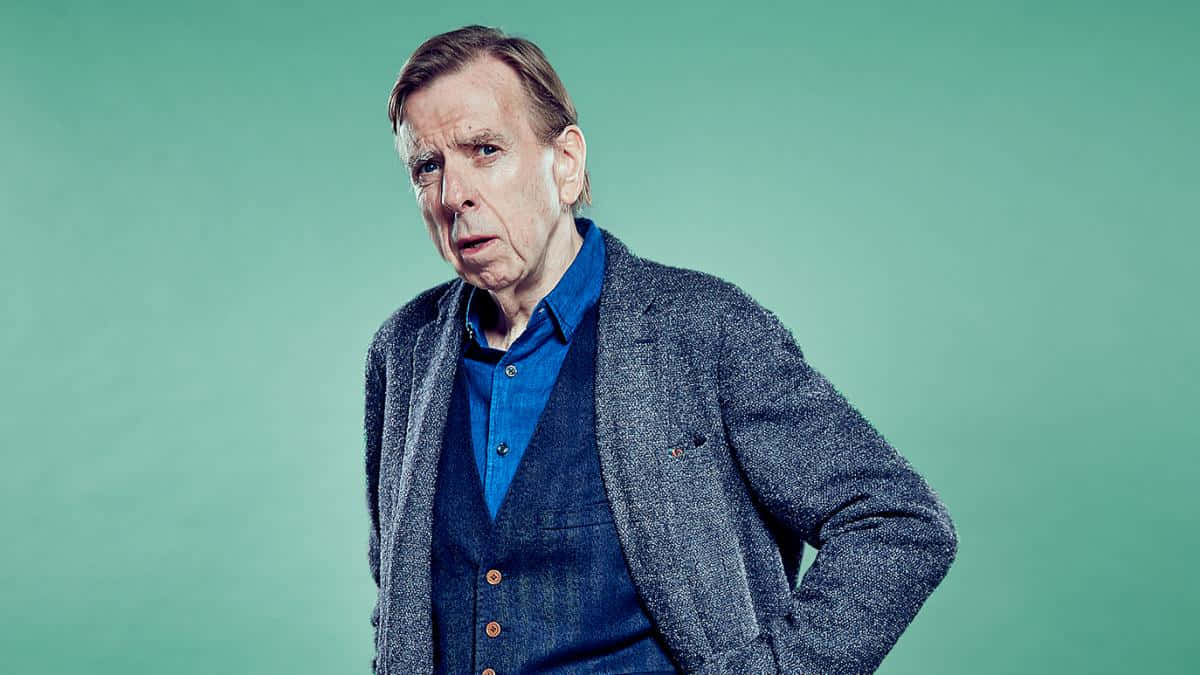 Timothy Spall, blue shirt, grey blazer, SD Desktop Wallpaper
