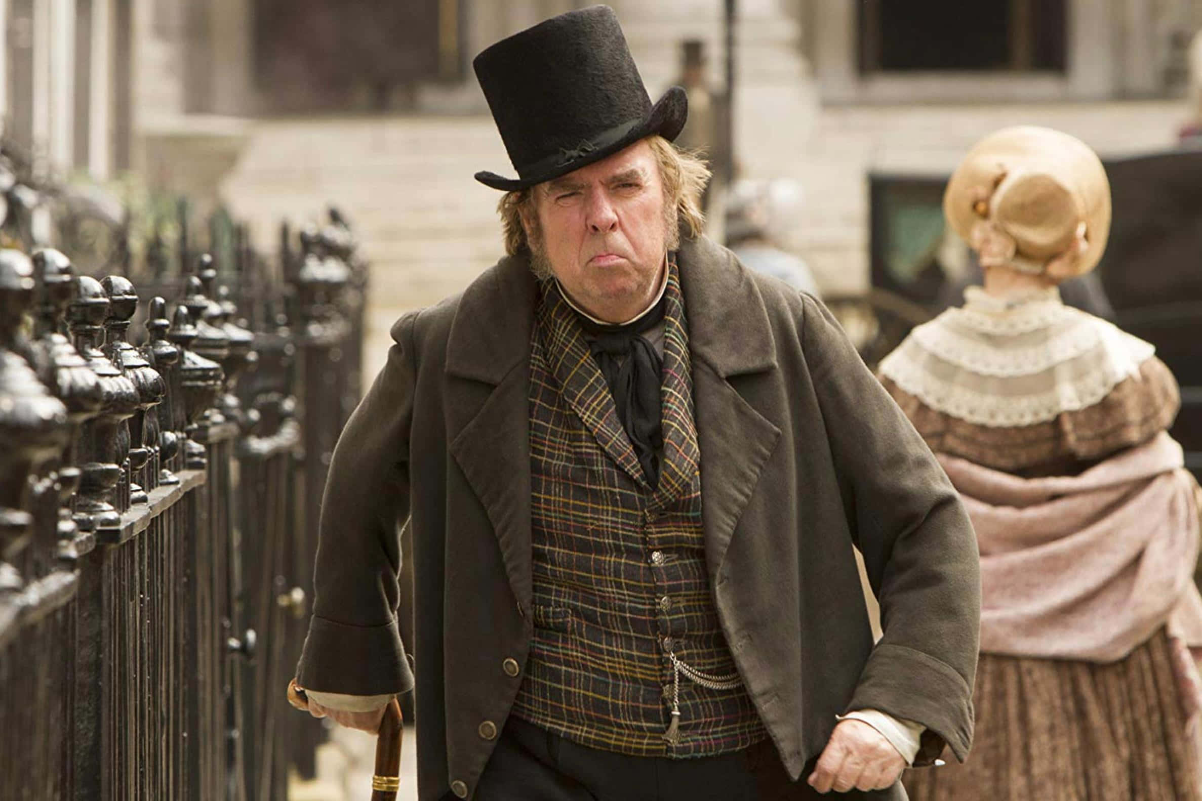 Timothy Spall, top hat, plaid vest, Full HD Desktop Wallpaper