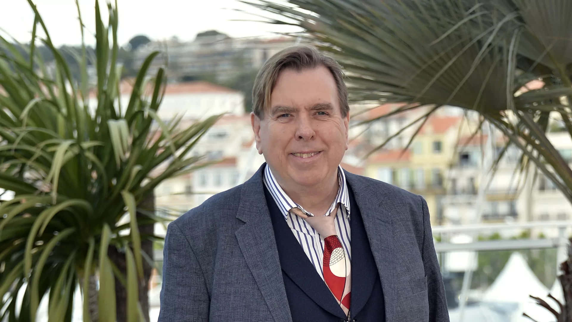 Timothy Spall, gray suit, red tie, Full HD Desktop Wallpaper