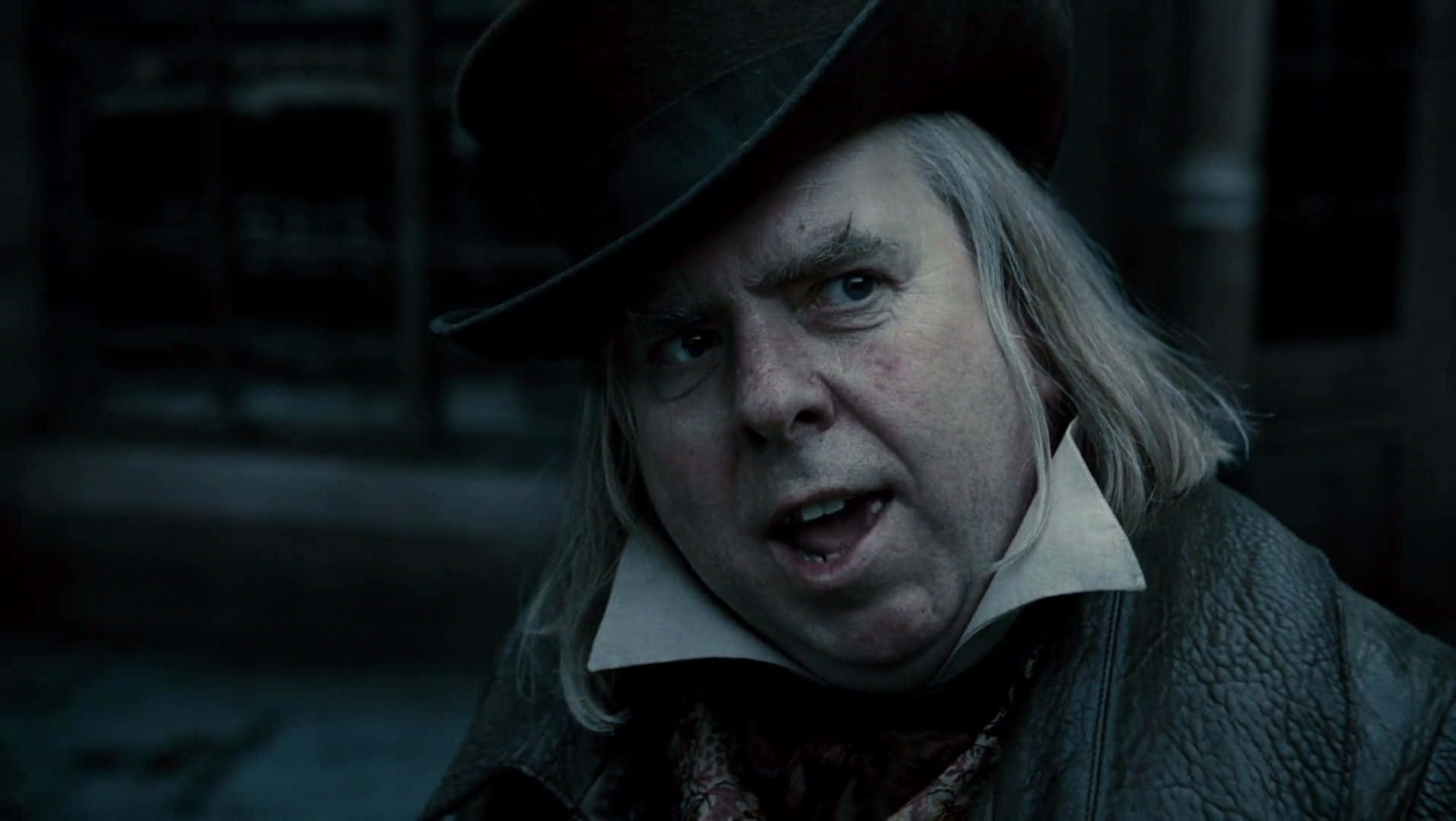 Timothy Spall, black top hat, dimly lit, HD Desktop Wallpaper