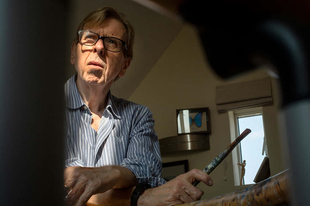 Timothy Spall, classic suit and tie, sunlit room, SD Desktop Wallpaper