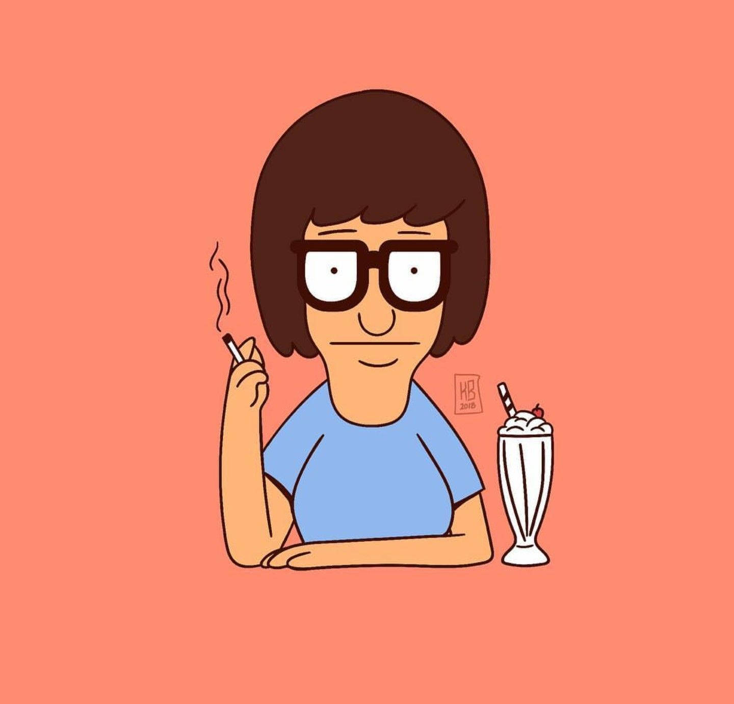 Tina Belcher, glasses, cigarette, HD Desktop Wallpaper