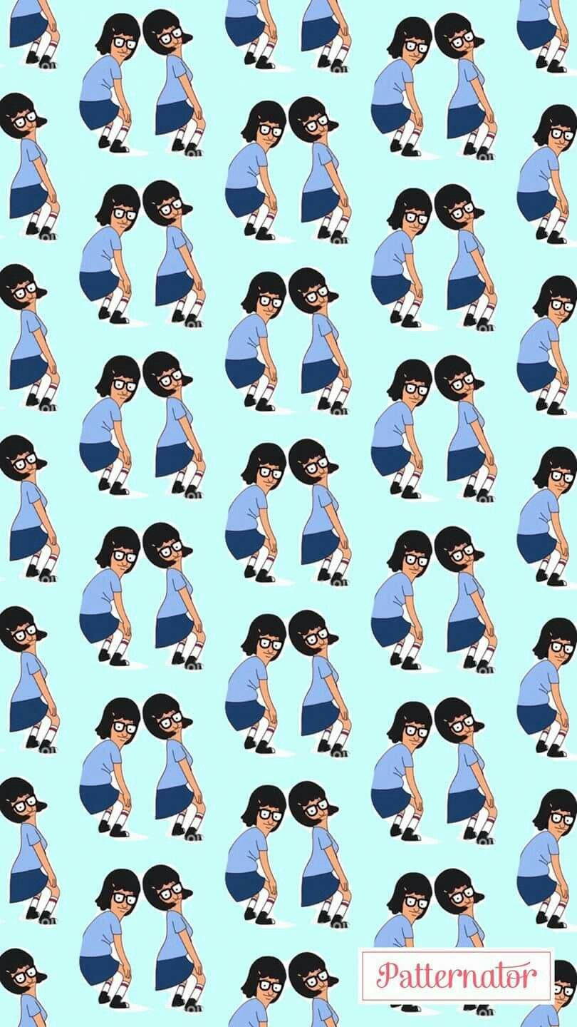 Tina Belcher, blue uniforms, light blue background, HD Phone Wallpaper