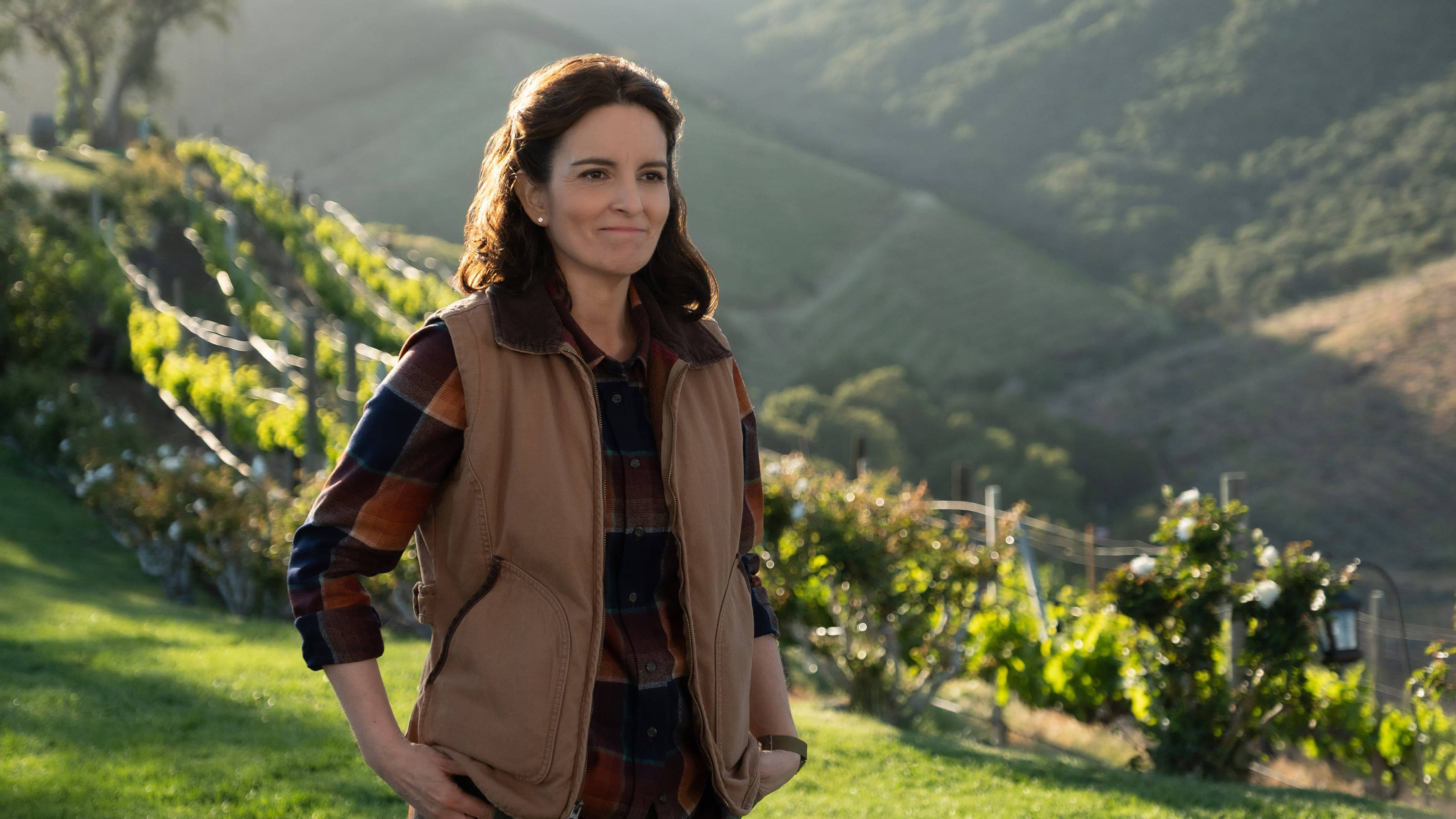 2019 Wine Country, Tina Fey, plaid shirt, 4K Desktop Wallpaper