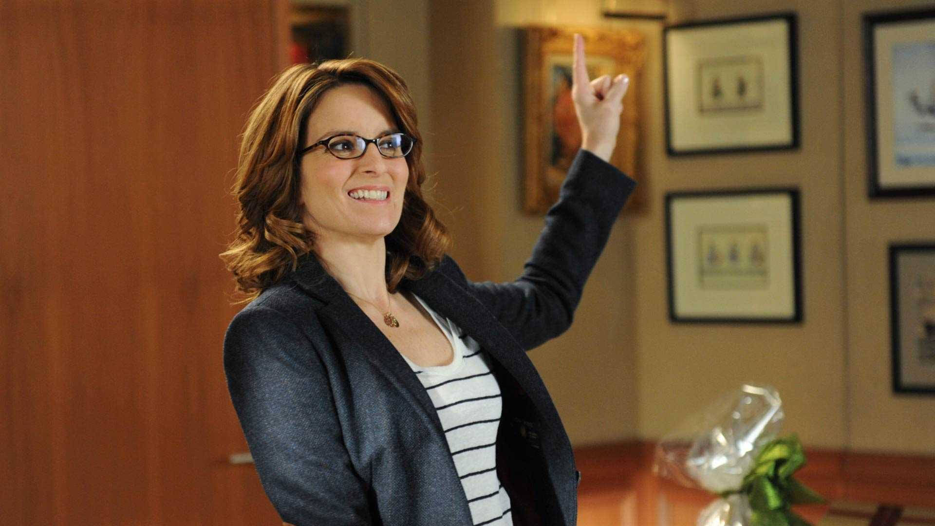 Tina Fey, 30 Rock, glasses, Full HD Desktop Wallpaper