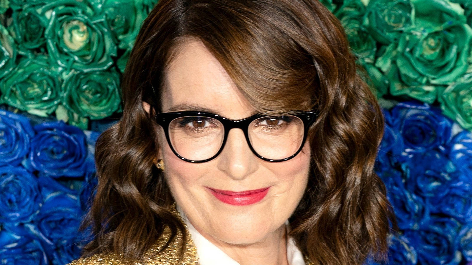 Tina Fey, brown wavy hair, black glasses, HD Desktop Wallpaper