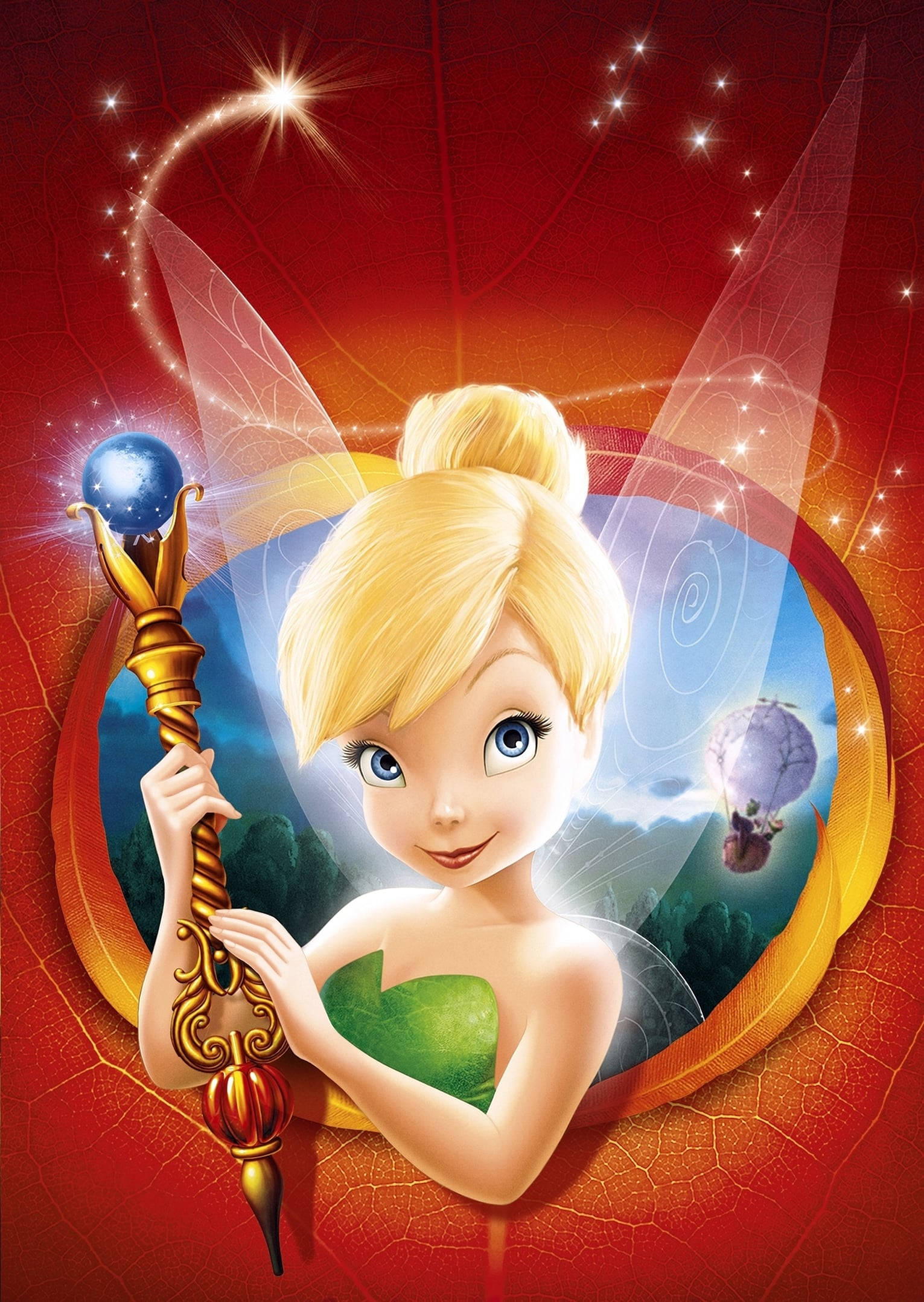 Tinker Bell, magic staff, glowing staff, Full HD Phone Wallpaper