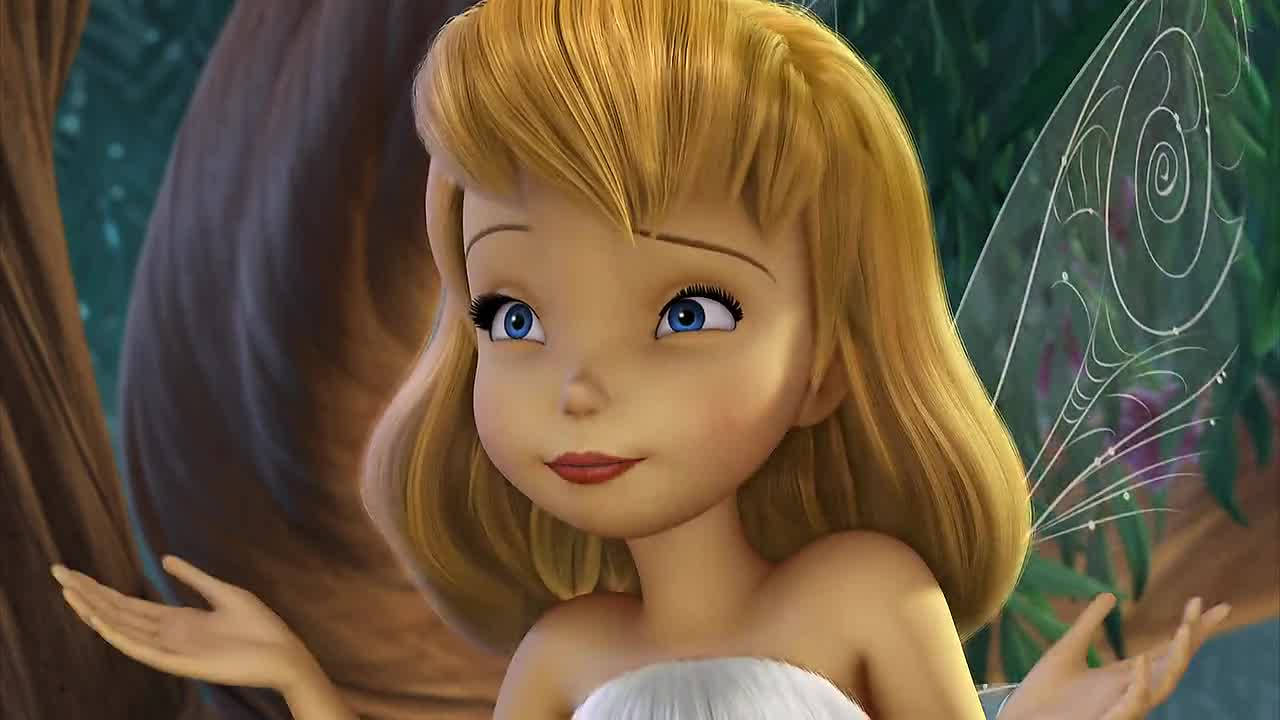 Tinker Bell, golden-haired fairy, blue eyes, HD Desktop Wallpaper