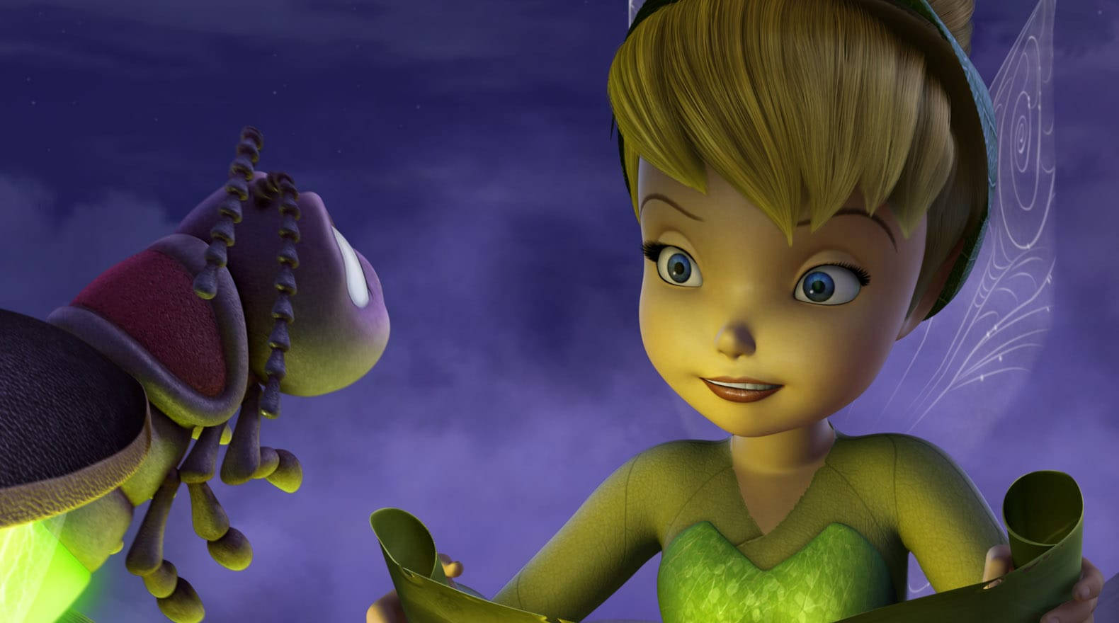 Tinker Bell, firefly, green dress, HD Desktop Wallpaper