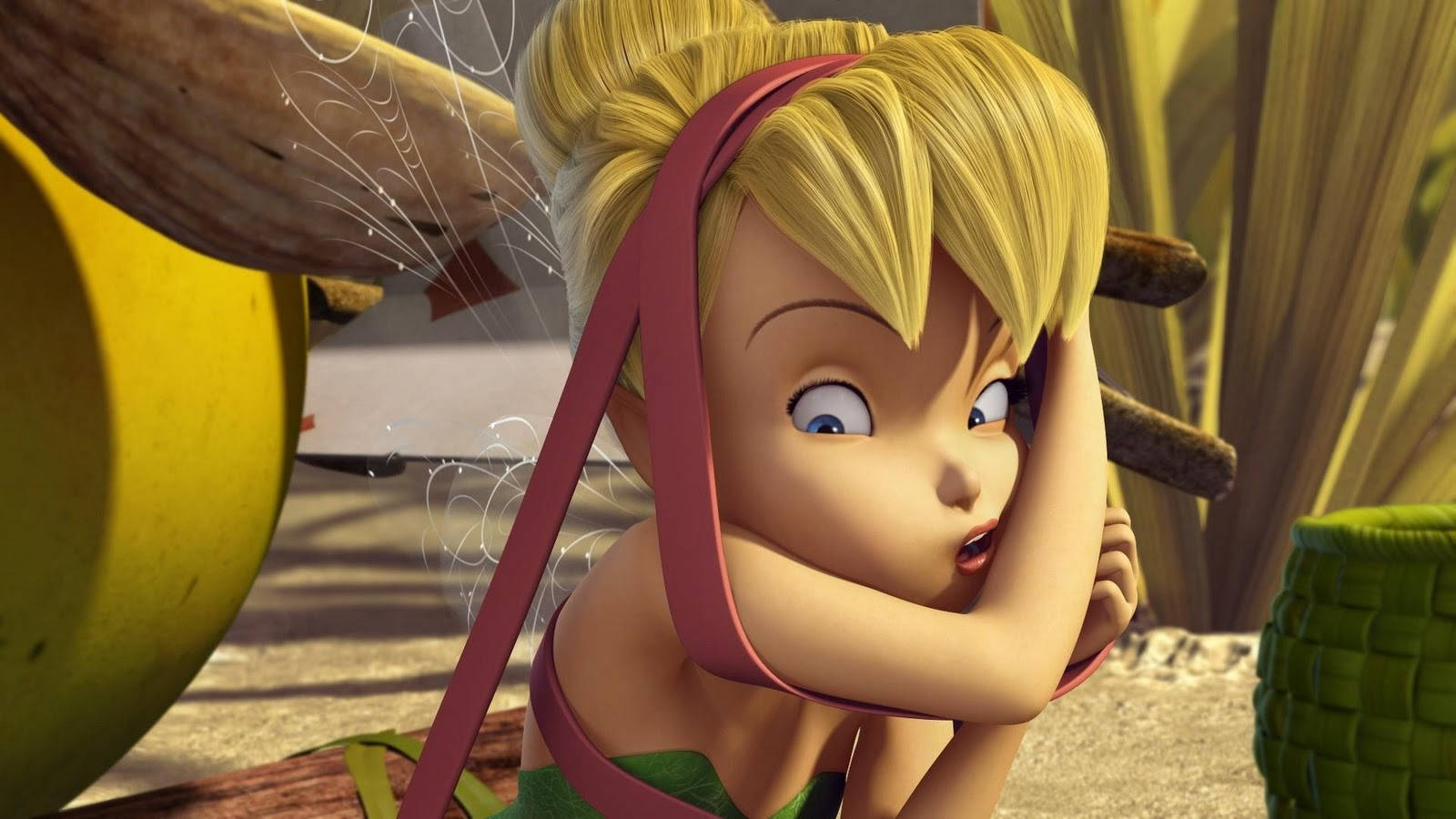 Tinker Bell, blonde hair, pink headband, HD Desktop Wallpaper