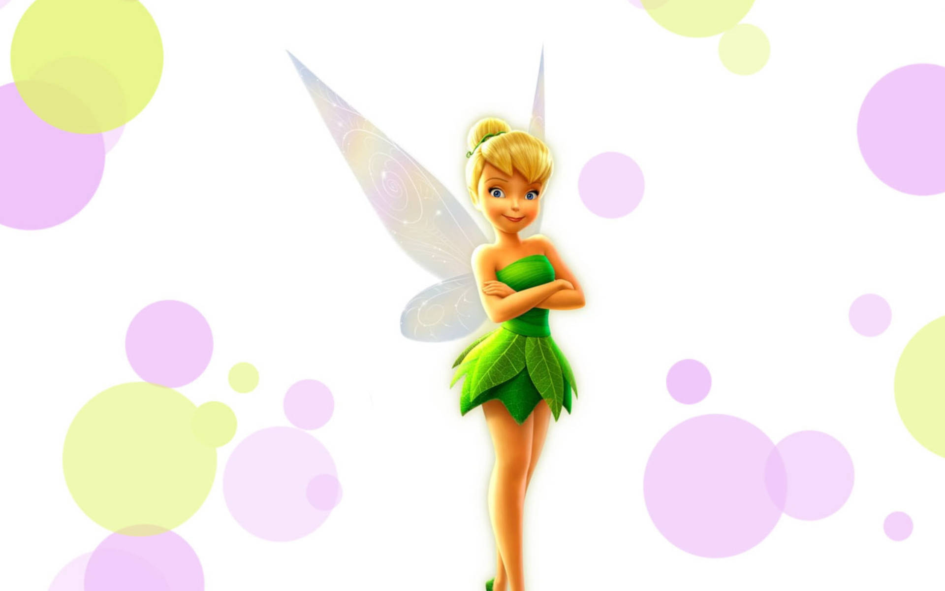 Tinker Bell, animated cartoon, pastel bubbles, Full HD Desktop Wallpaper